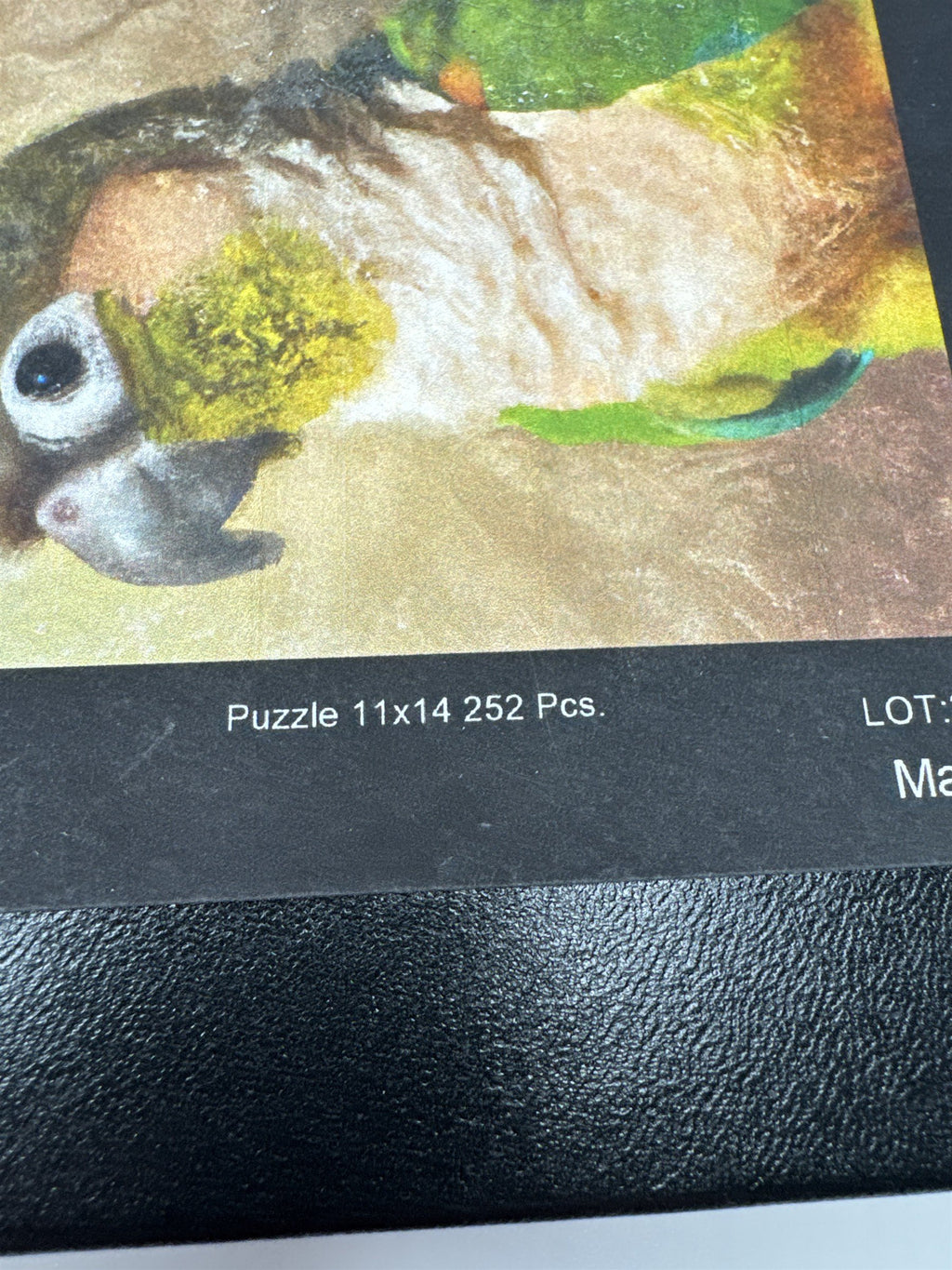 Pineapple Green Cheek Conure Parrot Bird Painting Jigsaw Puzzle 11x14 252 Pieces
