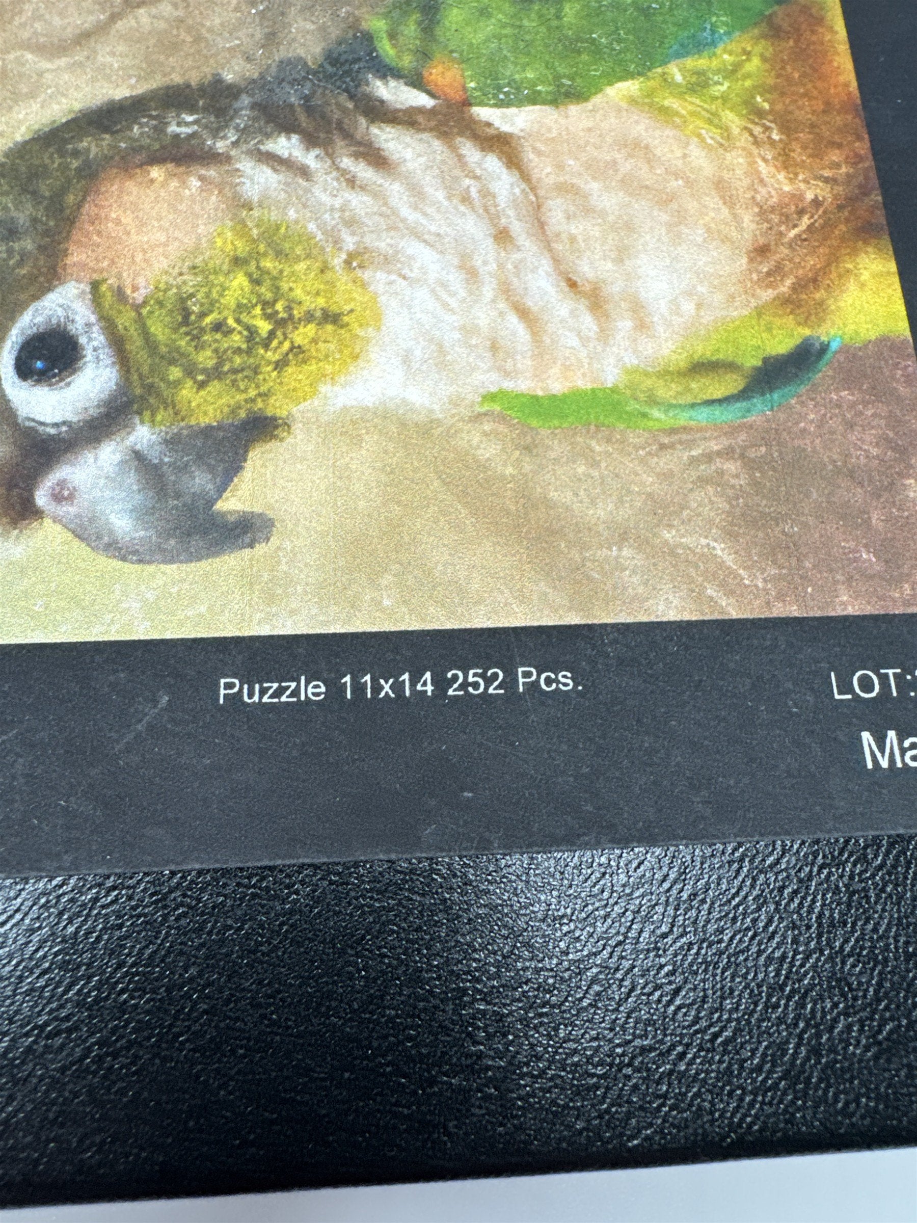 Pineapple Green Cheek Conure Parrot Bird Painting Jigsaw Puzzle 11x14 252 Pieces