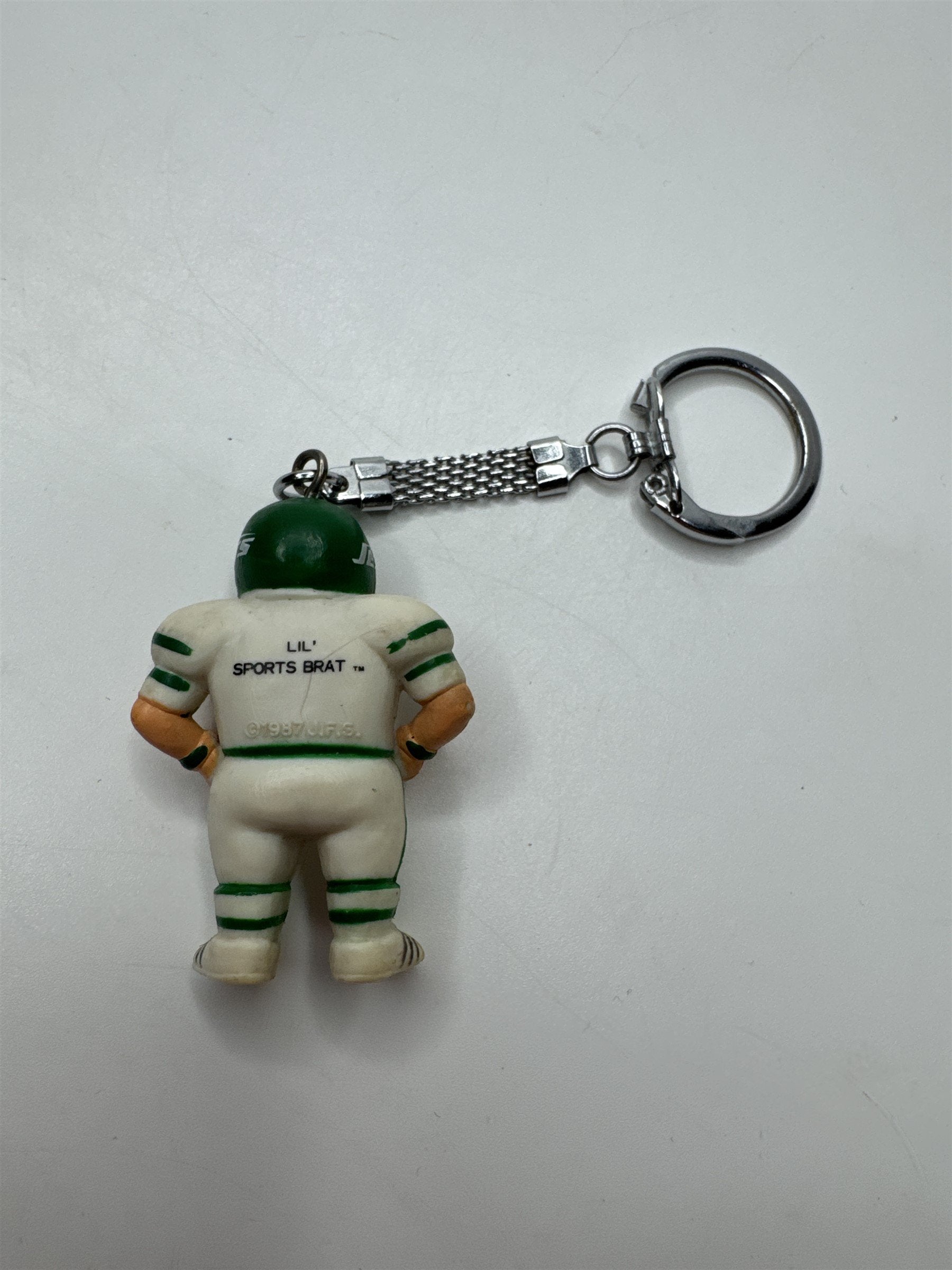 Vintage NFL Lil Sports Brat New York Jets Football Player Keychain