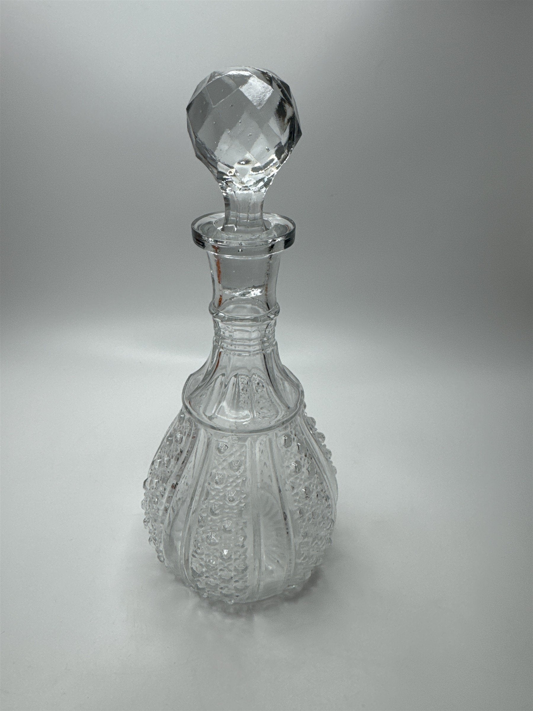 Vintage Wexford Anchor Hocking Clear Glass Decanter with Stopper MCM Blown Glass