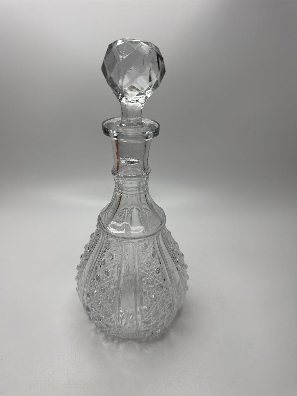 Vintage Wexford Anchor Hocking Clear Glass Decanter with Stopper MCM Blown Glass