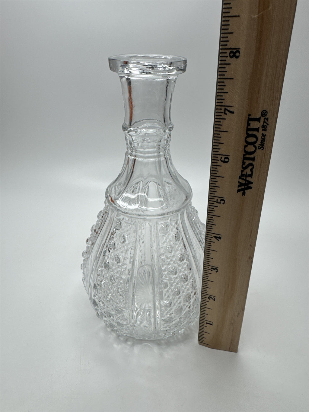 Vintage Wexford Anchor Hocking Clear Glass Decanter with Stopper MCM Blown Glass