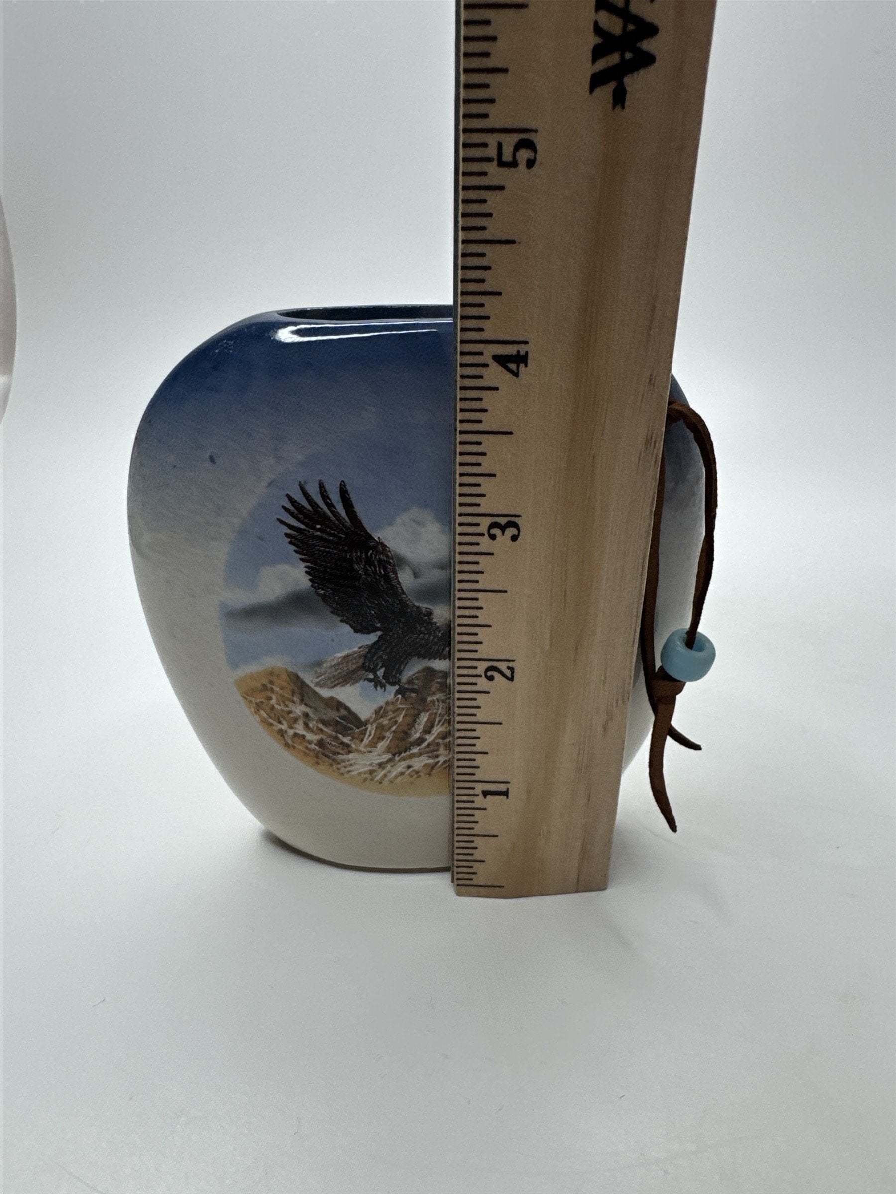 Vintage Native American Southwestern Eagle Small Pottery Case by Chilly in Iowa