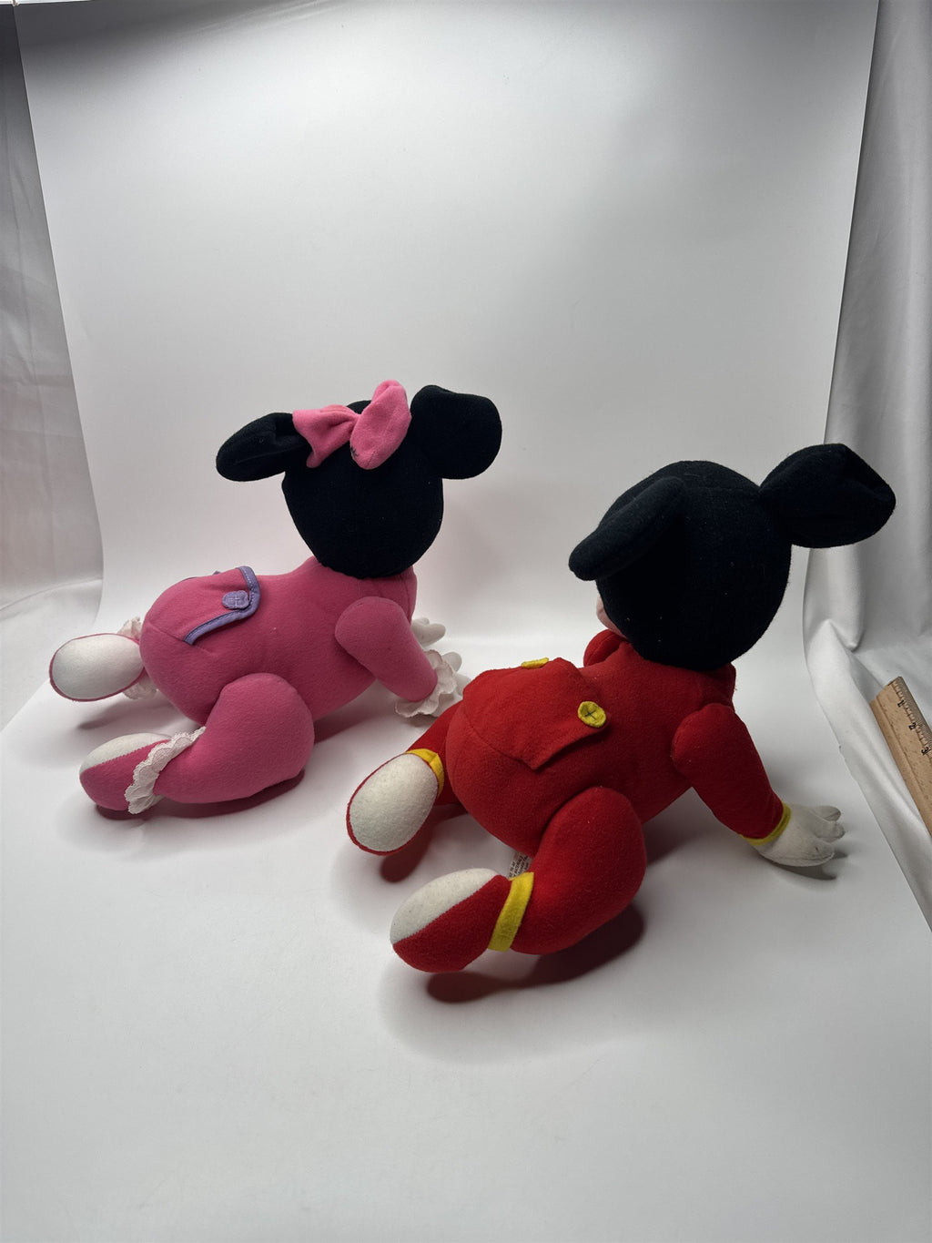 Vintage 1995 Disney Crawling Mickie and Minnie Mouse Interactive Toys Genuine