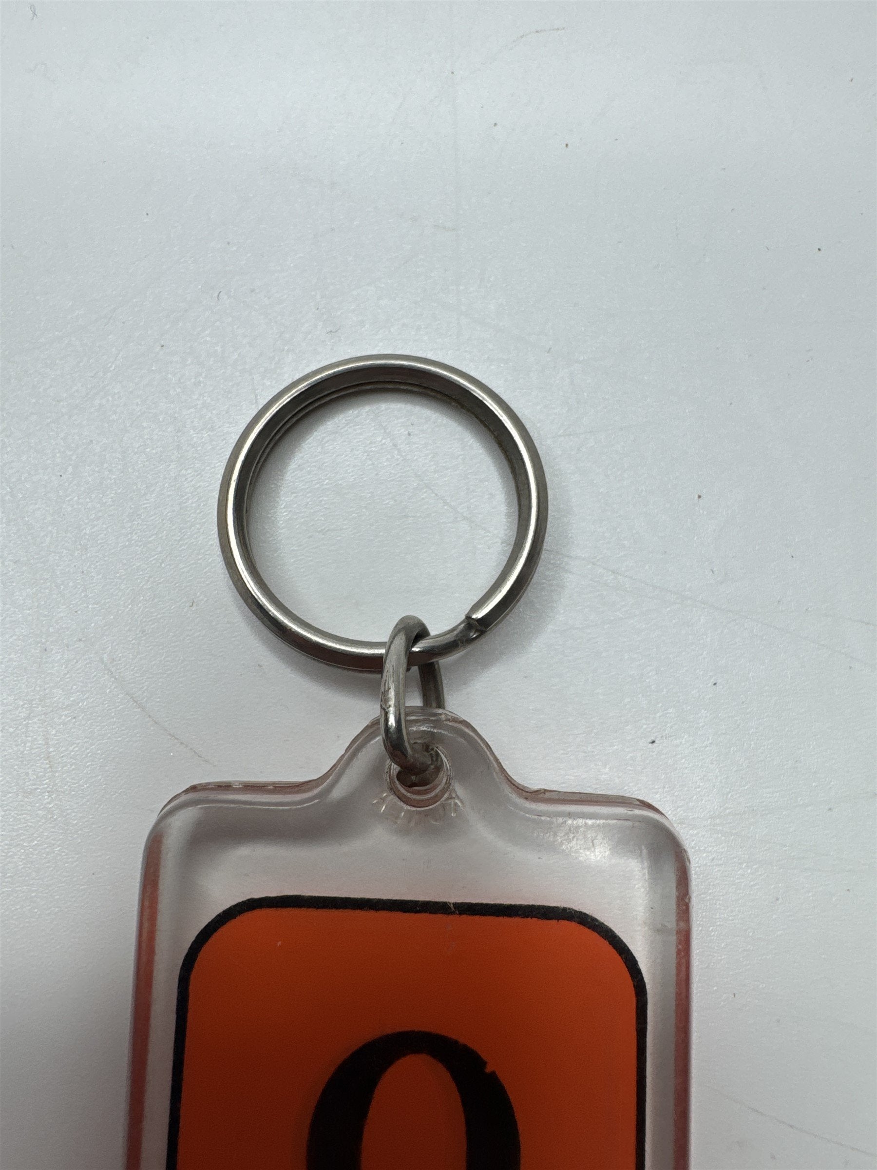 Vintage Orange and Black O TAY/Otay Keychain/Fob