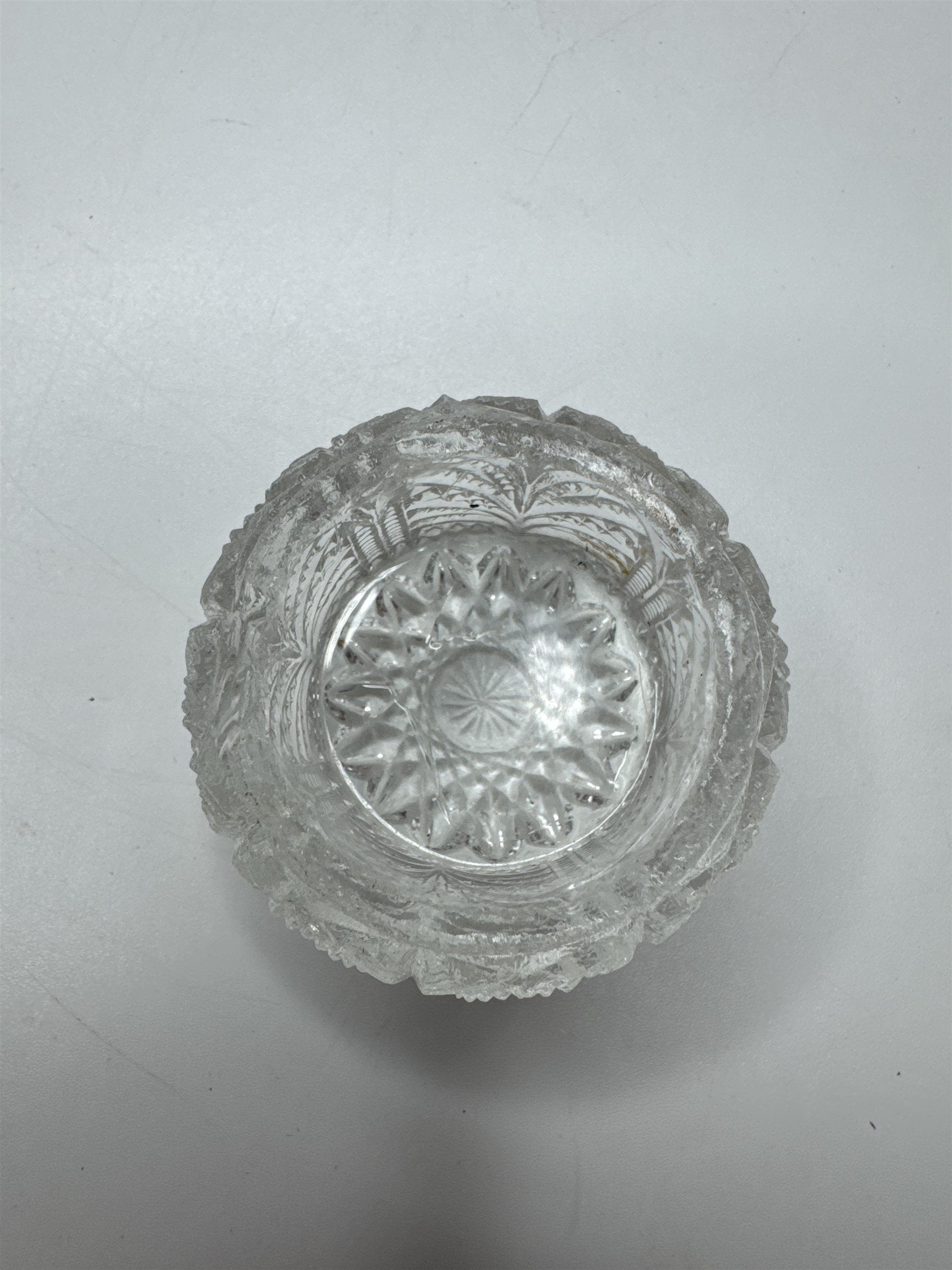 Vintage Clear Glass Salt Dish/Dining Bowl for Fine Dining