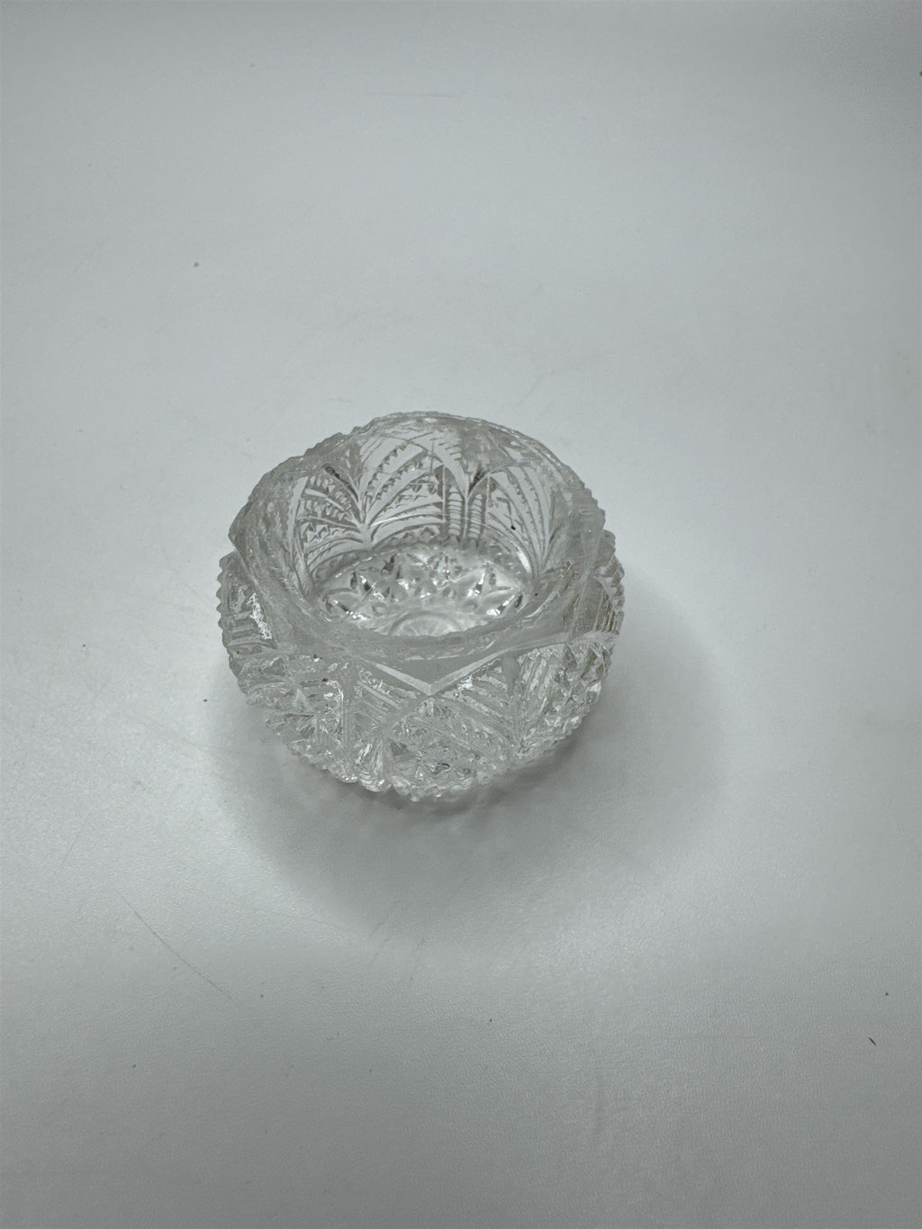 Vintage Clear Glass Salt Dish/Dining Bowl for Fine Dining