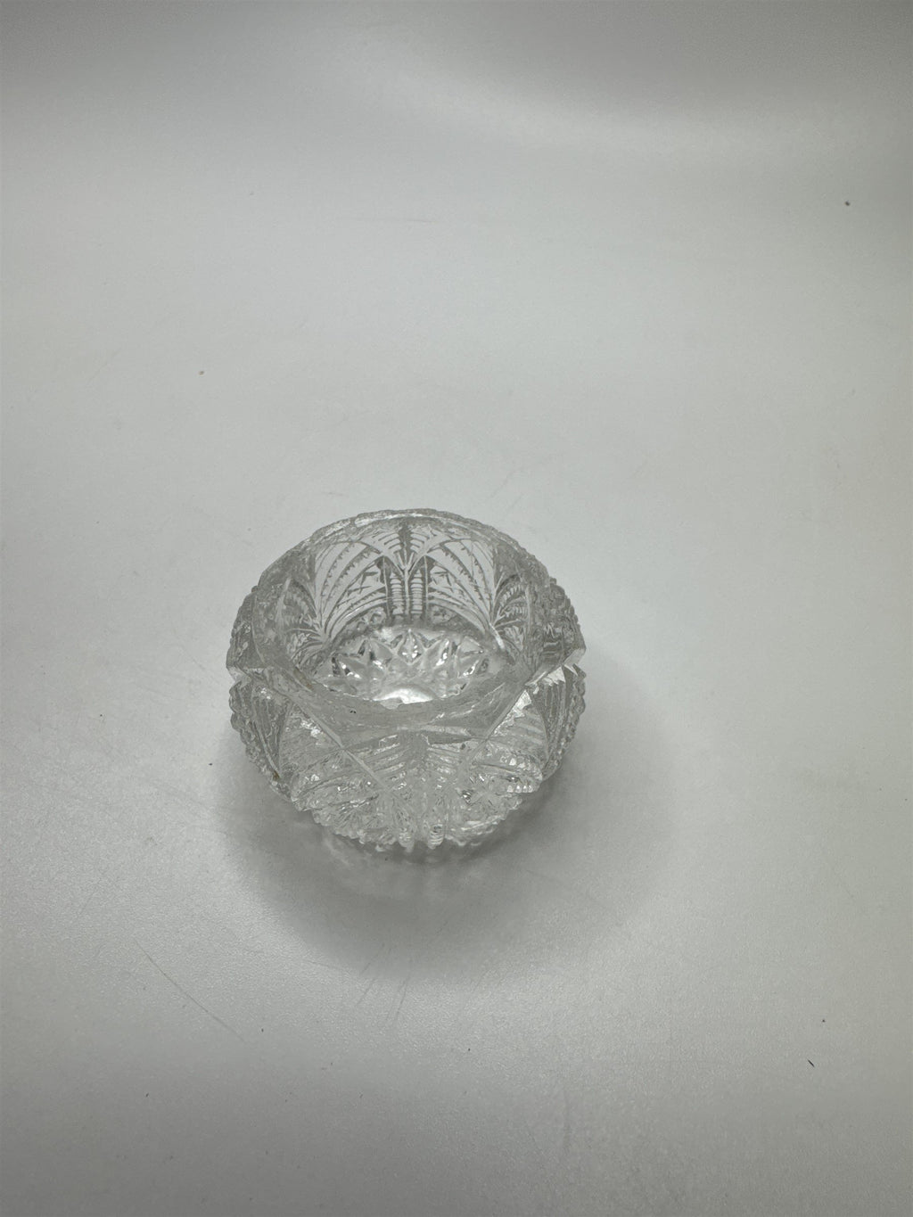 Vintage Clear Glass Salt Dish/Dining Bowl for Fine Dining