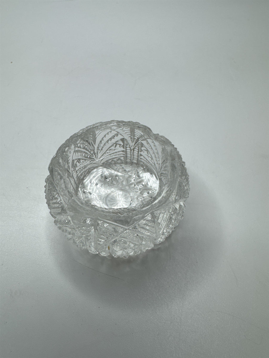 Vintage Clear Glass Salt Dish/Dining Bowl for Fine Dining
