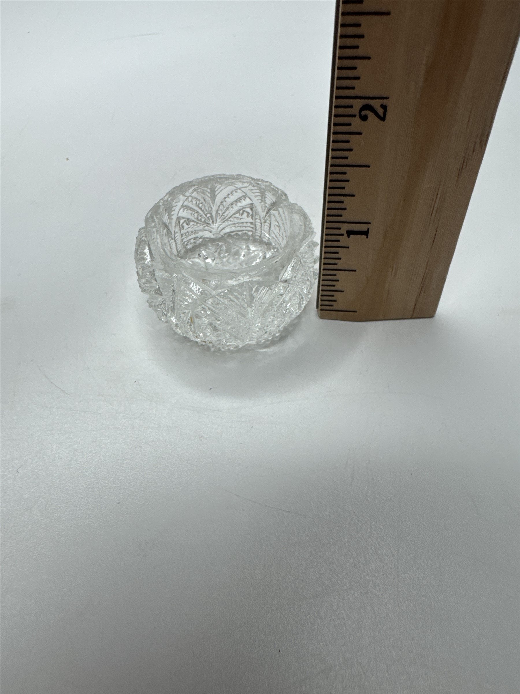 Vintage Clear Glass Salt Dish/Dining Bowl for Fine Dining
