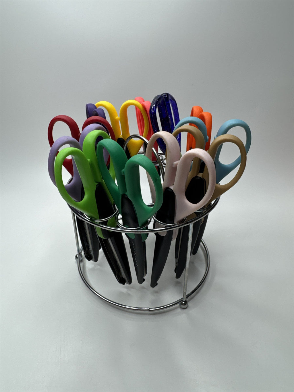 Lot of 12 Colorful Craft Edgers Craft Scissors with Metal Holder