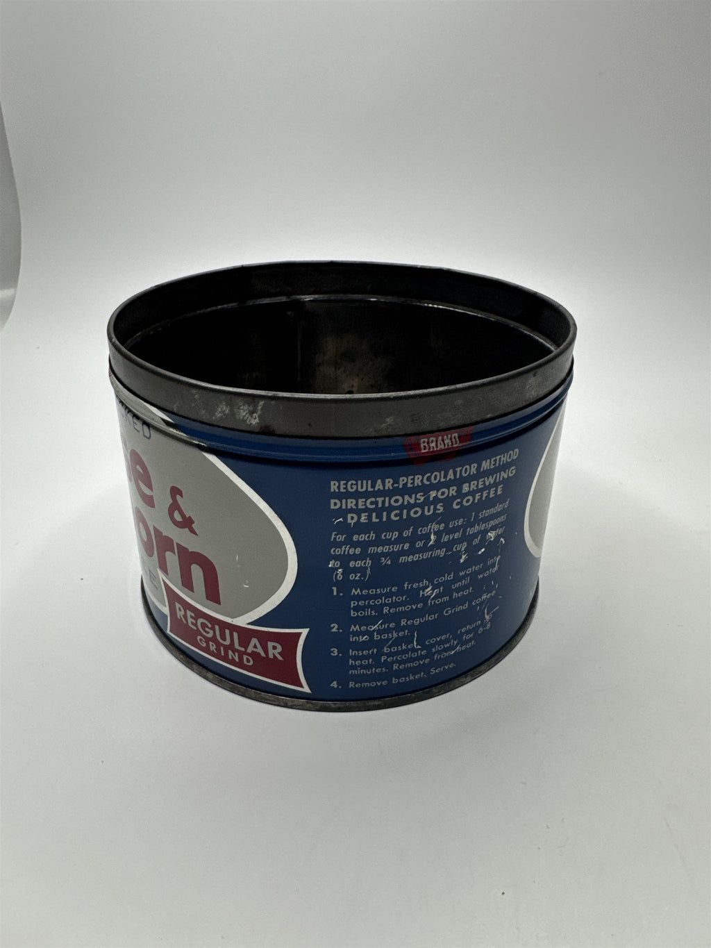 VTG Tin Chase & Sanborn Coffee Can Nostalgic Grind 1 lb. Empty Tin Can (No Lid)