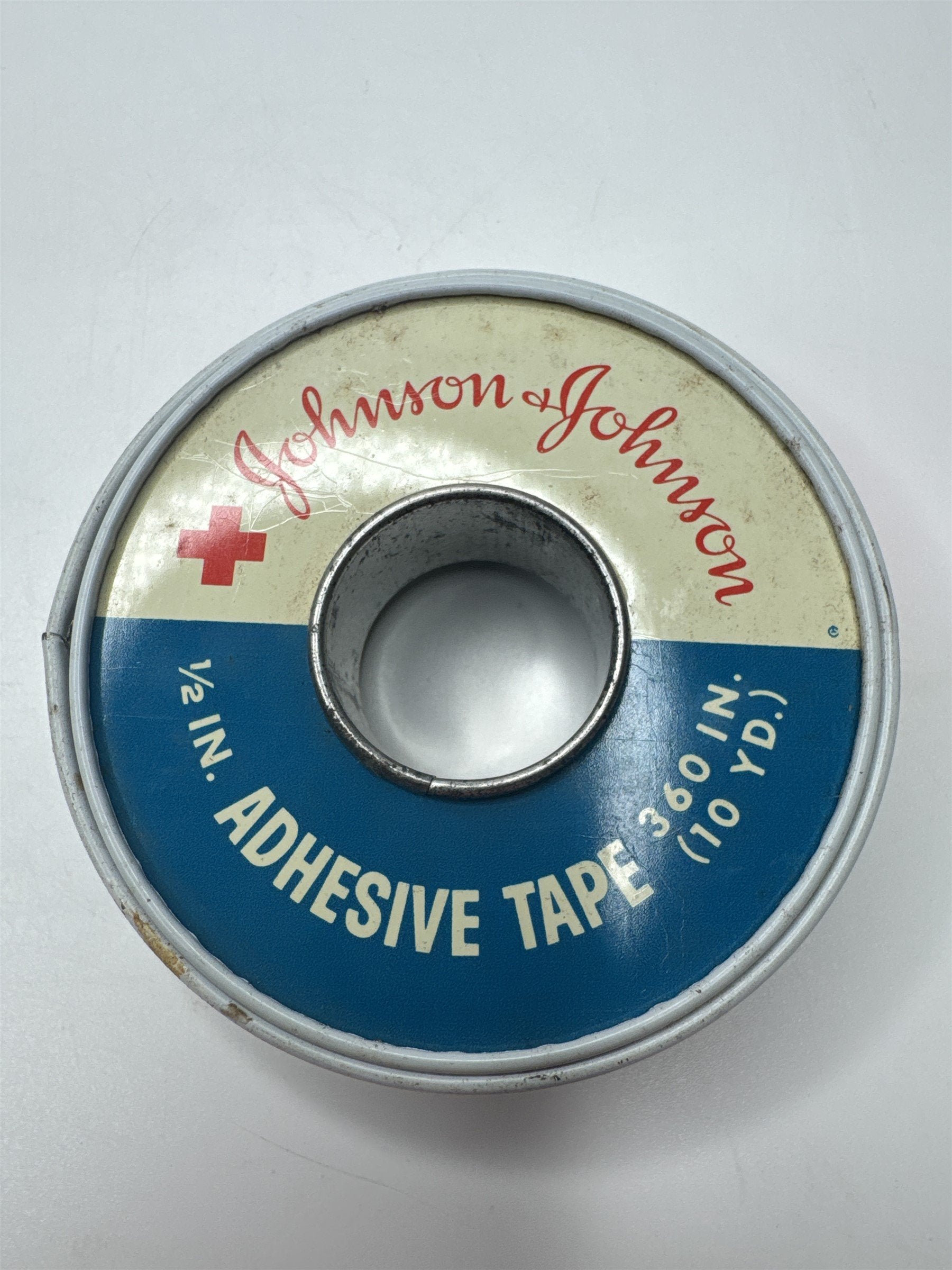 Vintage Johnson and Johnson First Aid Adhesive Waterproof Tape Tin