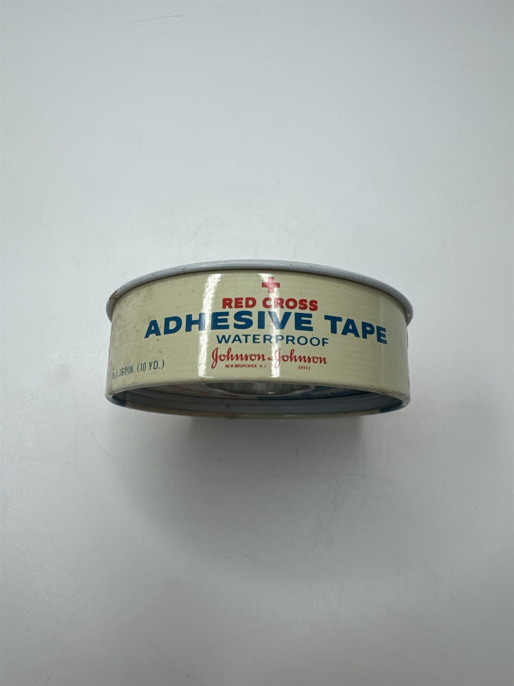 Vintage Johnson and Johnson First Aid Adhesive Waterproof Tape Tin