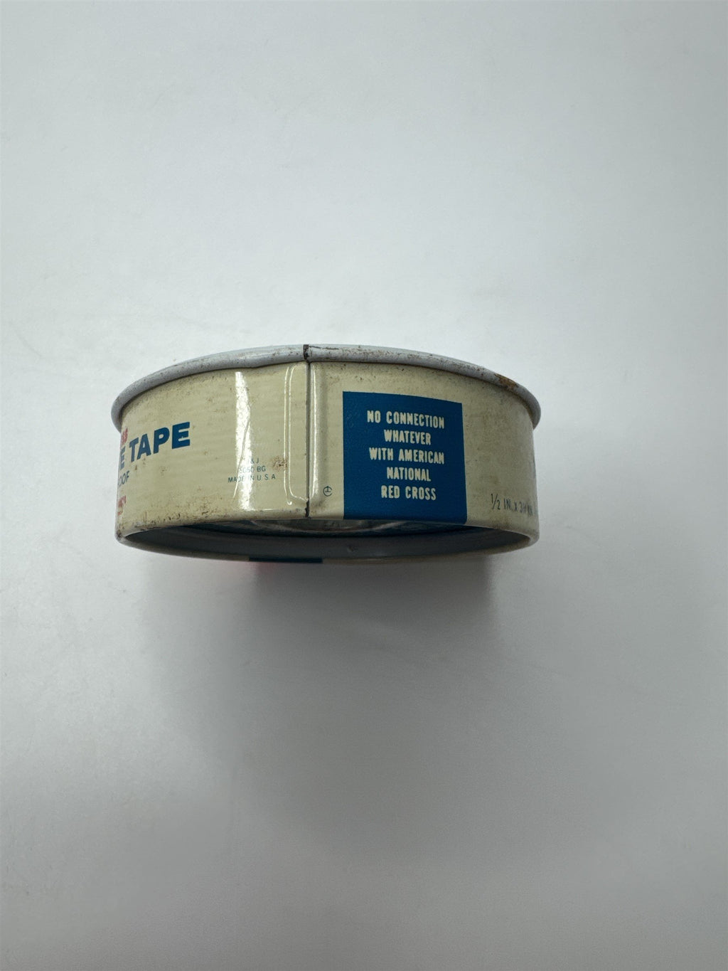 Vintage Johnson and Johnson First Aid Adhesive Waterproof Tape Tin