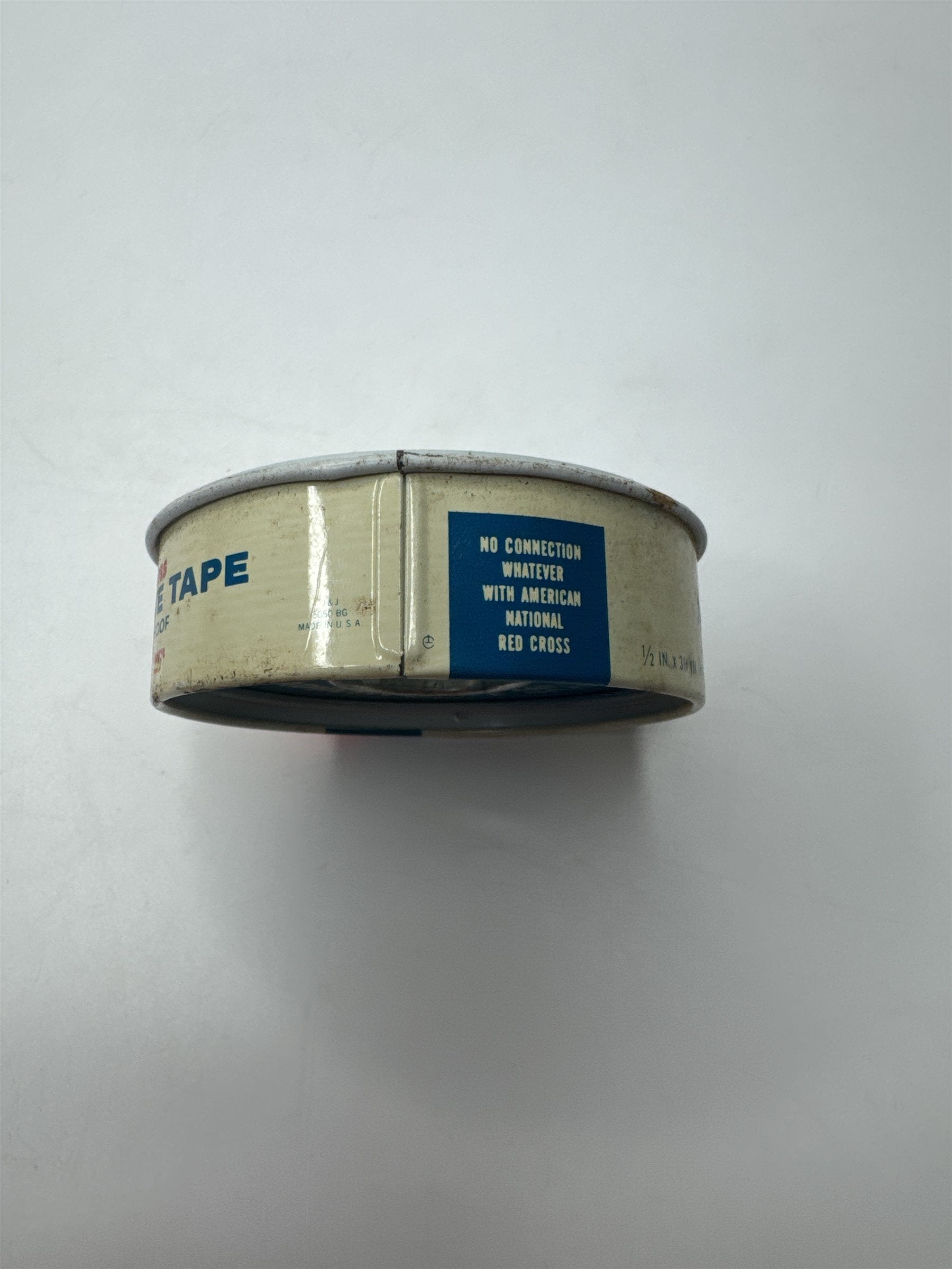 Vintage Johnson and Johnson First Aid Adhesive Waterproof Tape Tin