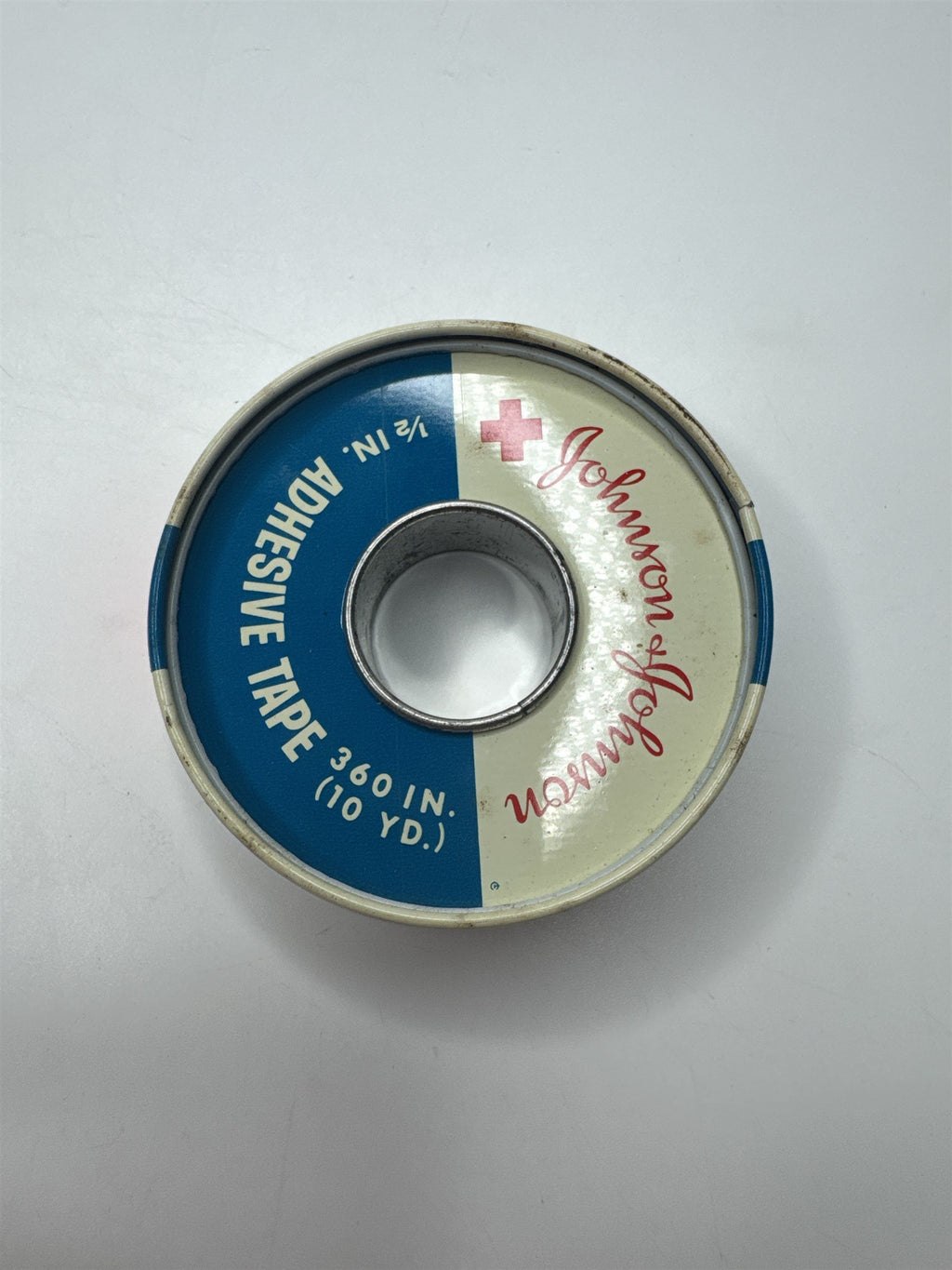 Vintage Johnson and Johnson First Aid Adhesive Waterproof Tape Tin