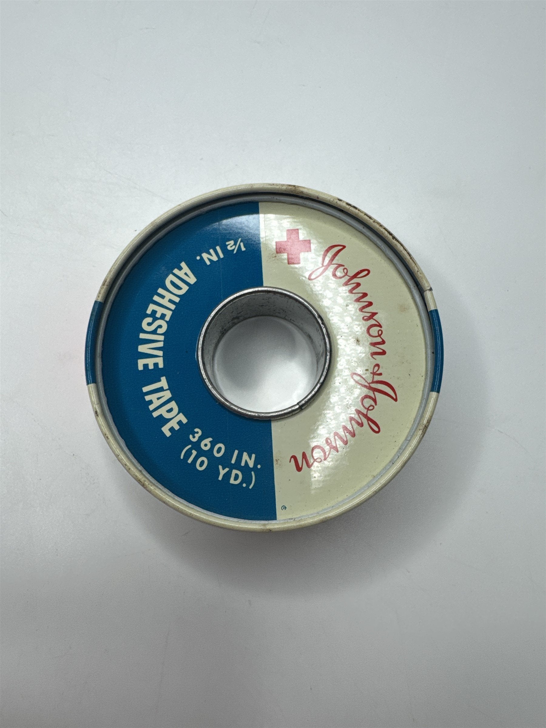 Vintage Johnson and Johnson First Aid Adhesive Waterproof Tape Tin