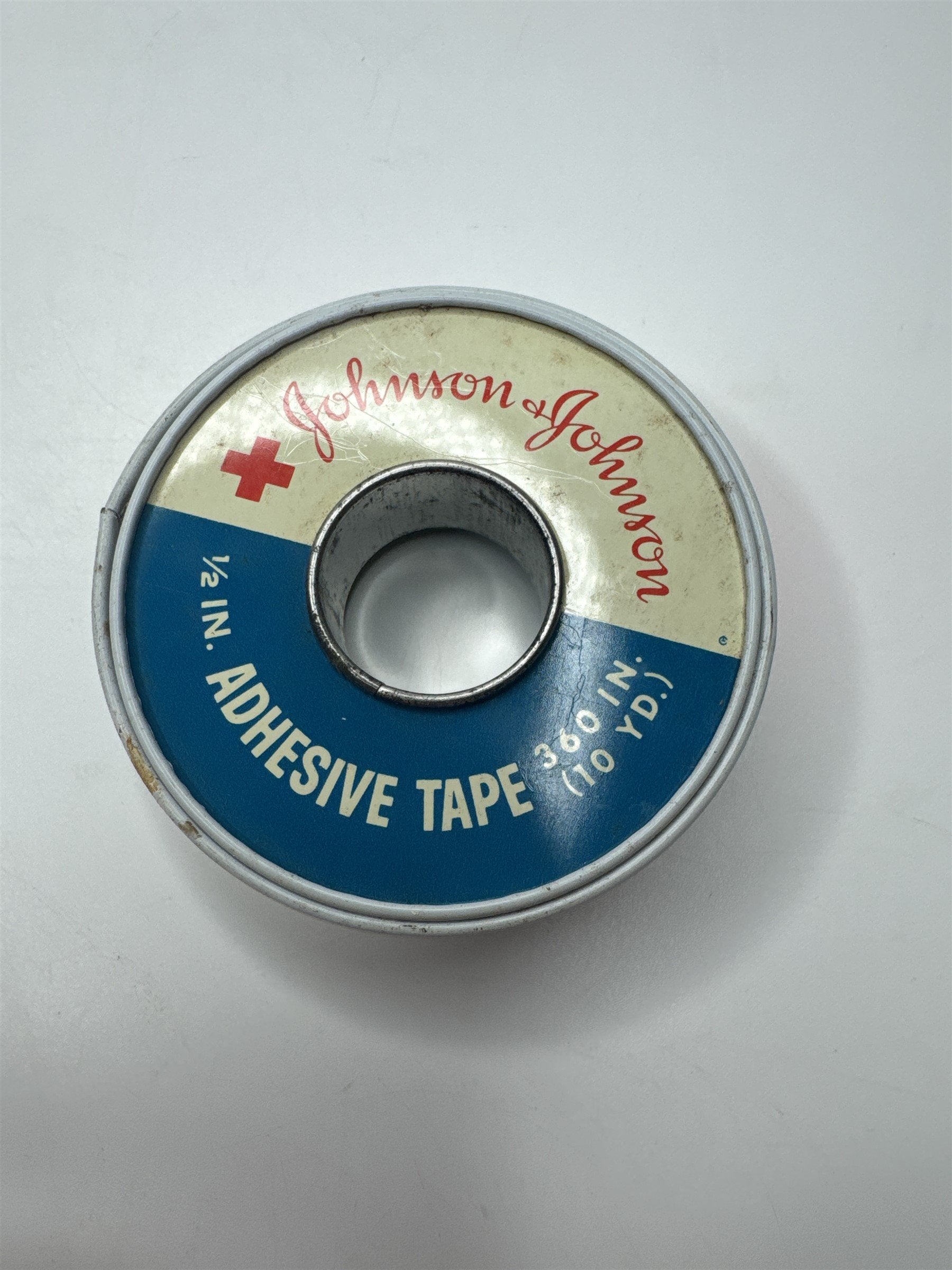 Vintage Johnson and Johnson First Aid Adhesive Waterproof Tape Tin
