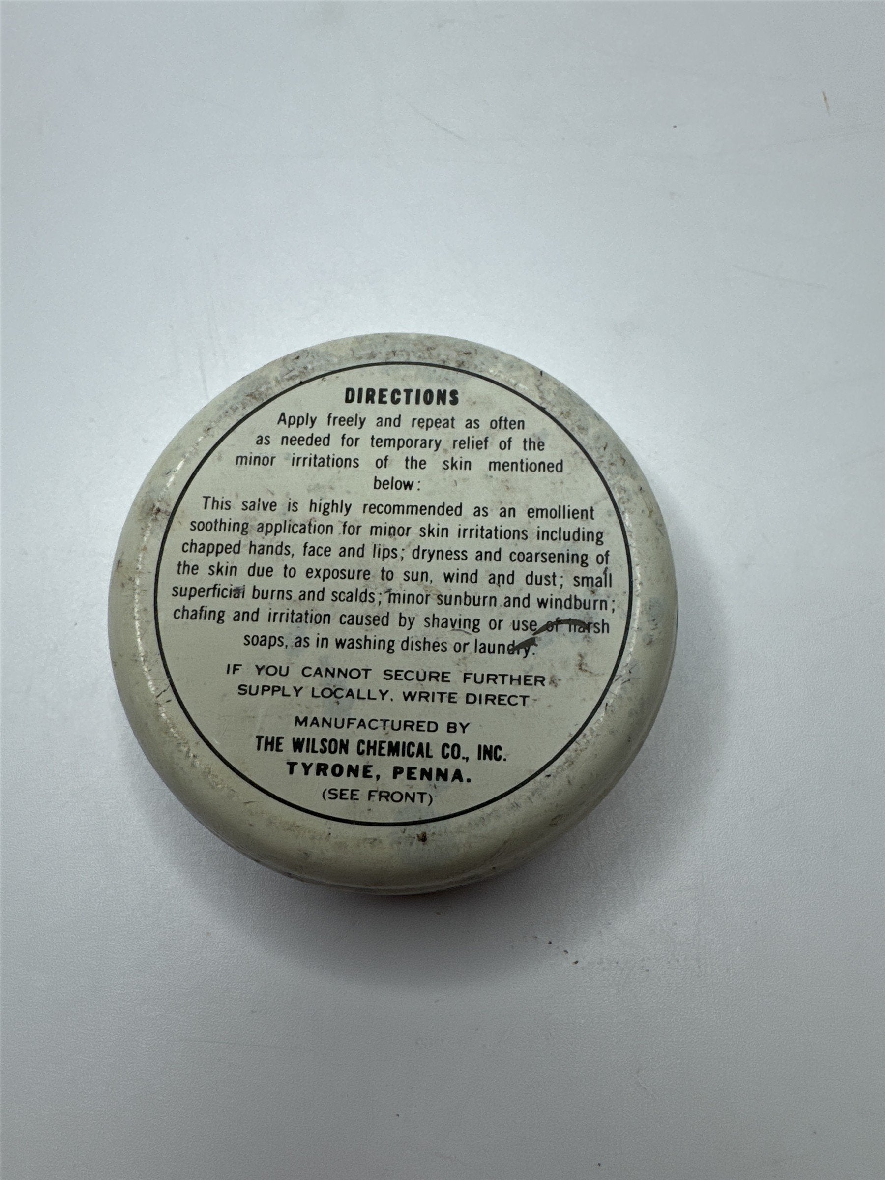 Vintage Empty White Cloverine Brand Salve Cloverine Inc New York New York