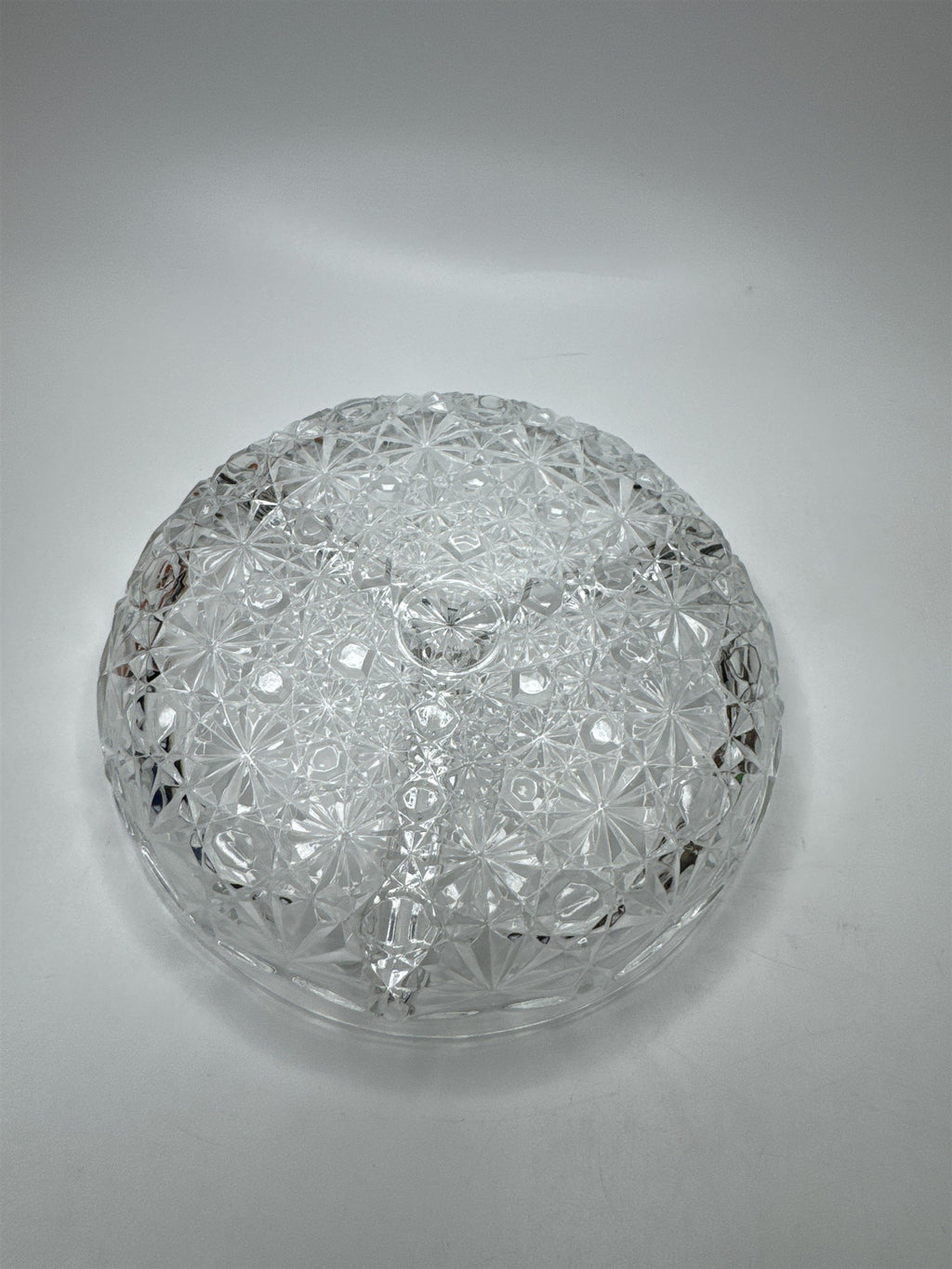 Vintage Clear Glass Divided Dish Daisy and Button Pattern Depression Glass Dish