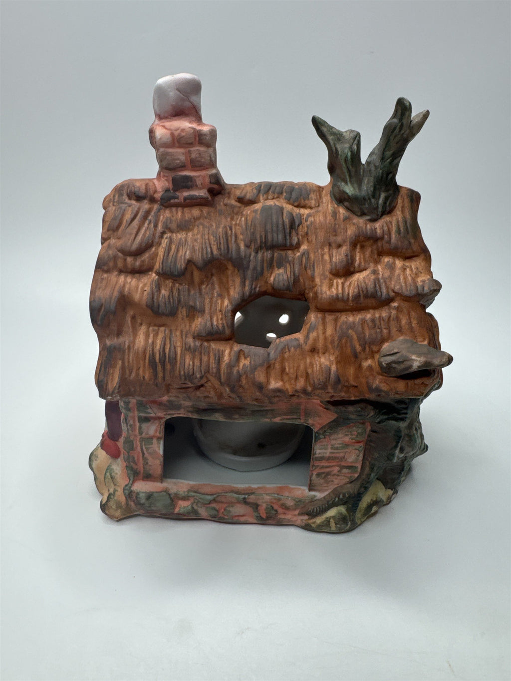 Vintage Porcelain Haunted House Spooky Jack-O-Lantern Witch's Village House