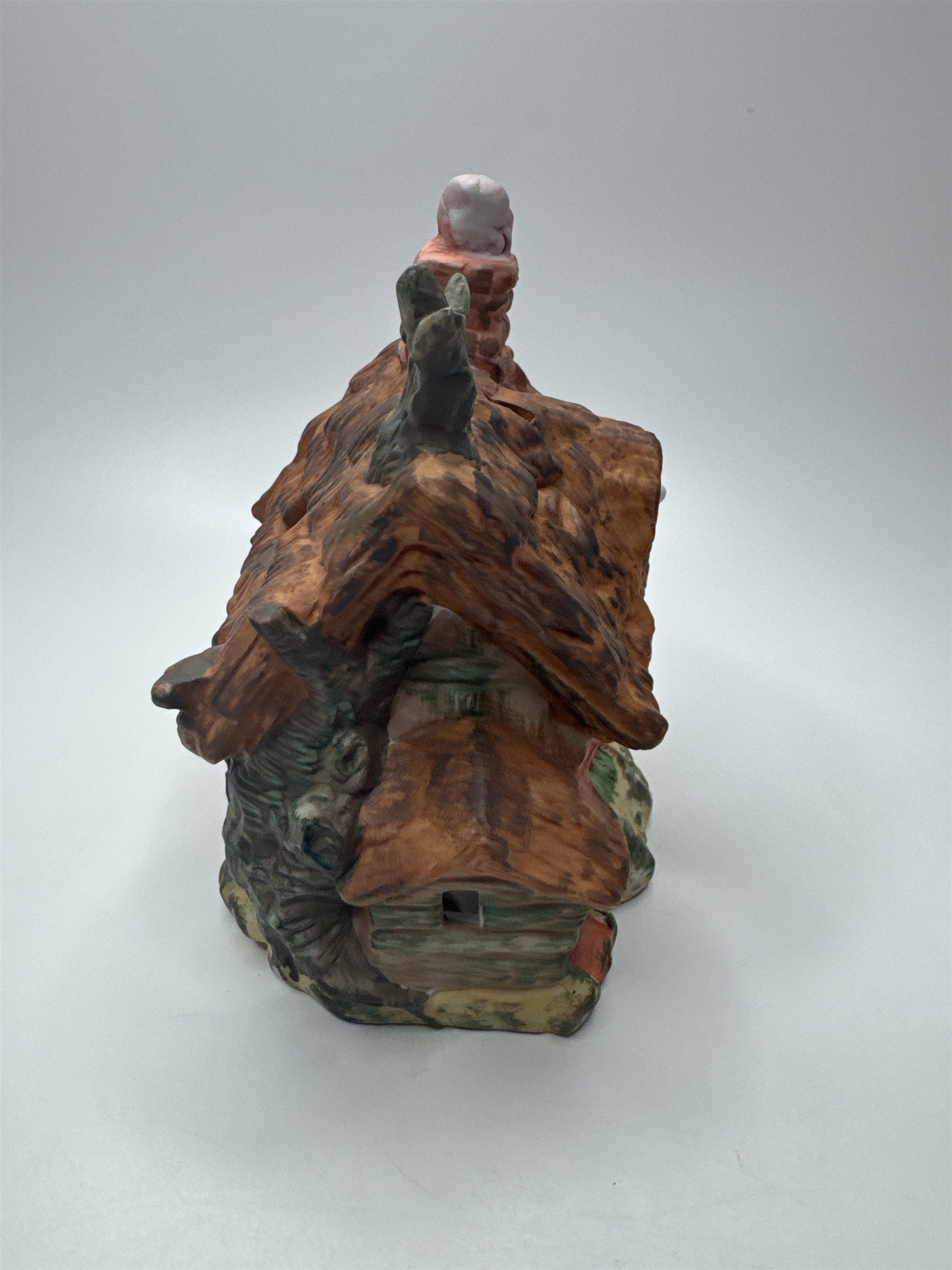 Vintage Porcelain Haunted House Spooky Jack-O-Lantern Witch's Village House