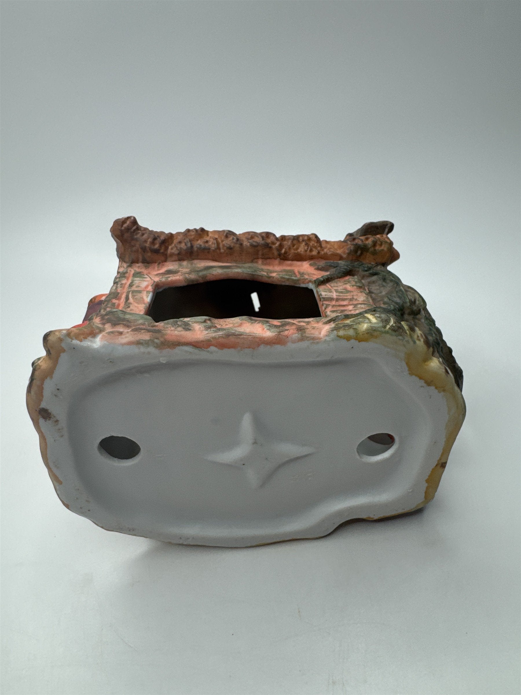 Vintage Porcelain Haunted House Spooky Jack-O-Lantern Witch's Village House