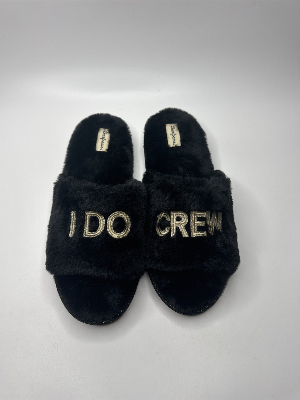 Womens "I DO CREW" Bachelorette Weekend Slippers Dearfoams XLarge US 11-12
