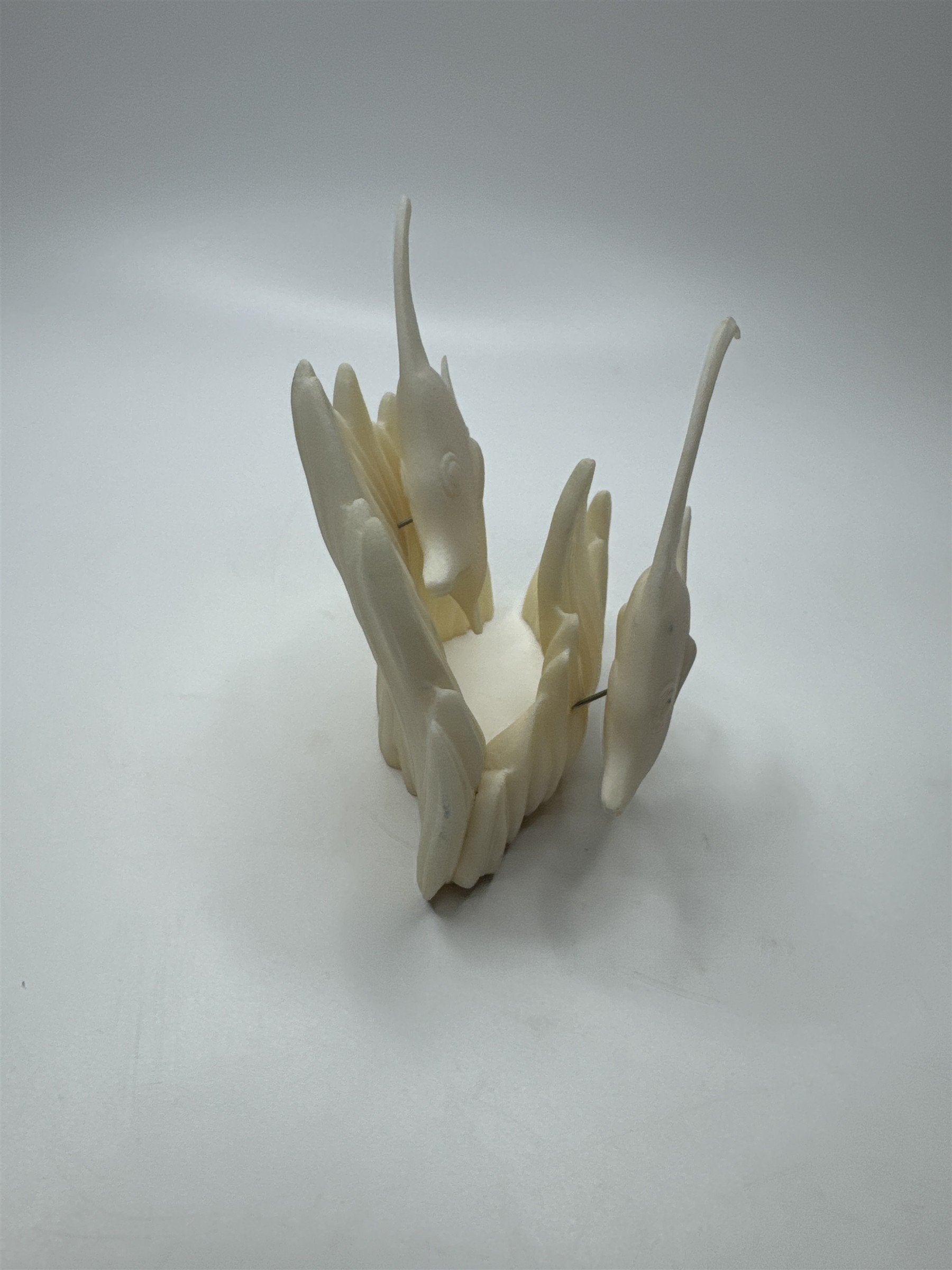 Vintage Cultured Coral Fish and Plant Sculpture Home Decor Sea Art Angel Fishes