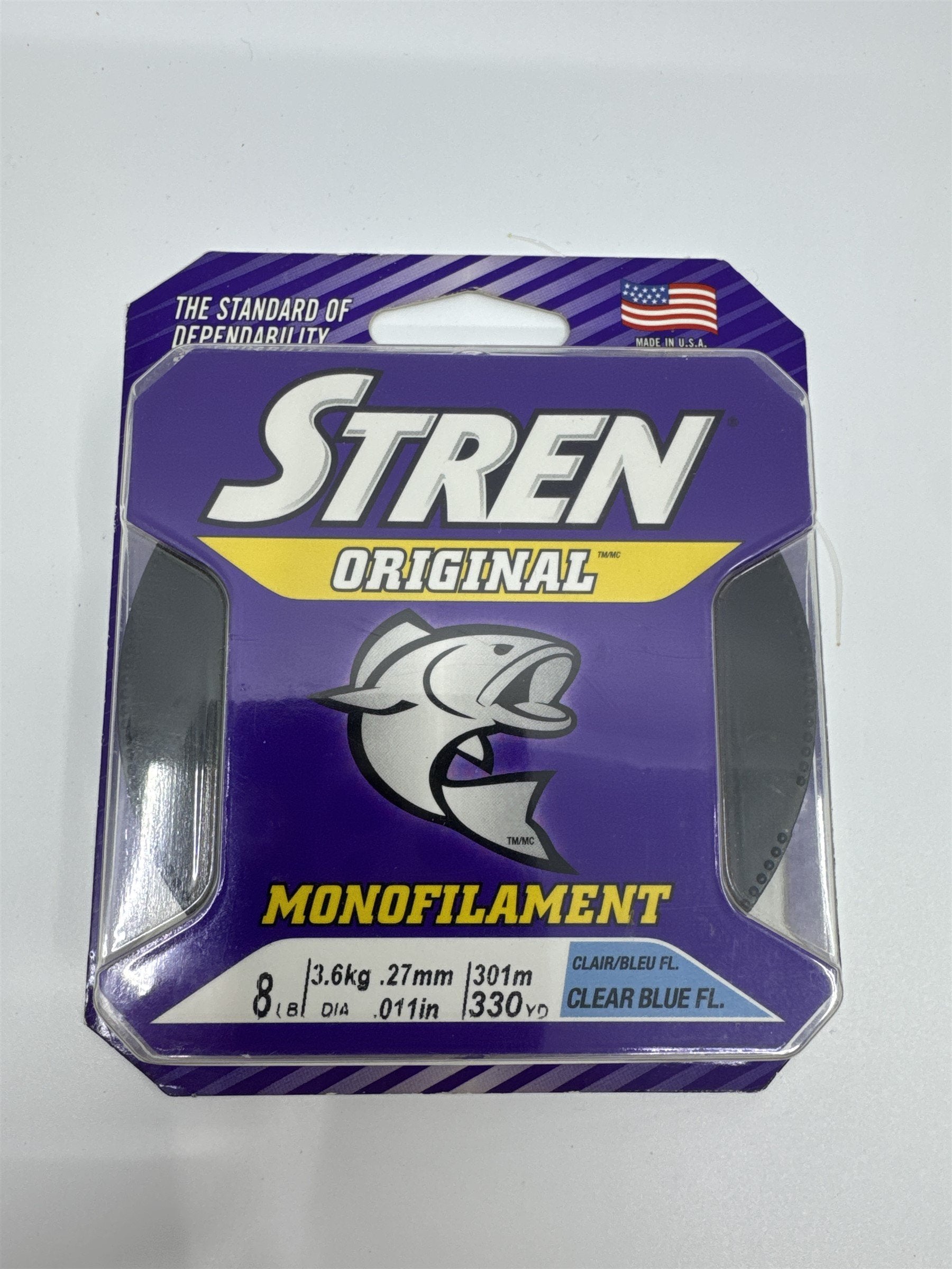 Set of 2 Stren Original Monofilament Clear Fishing Line 8 lb. 330 Yards