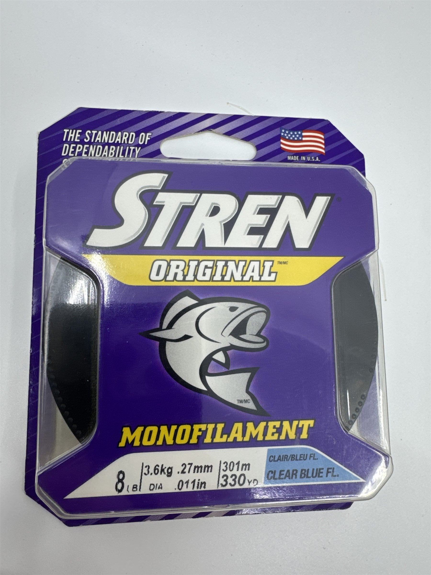 Set of 2 Stren Original Monofilament Clear Fishing Line 8 lb. 330 Yards