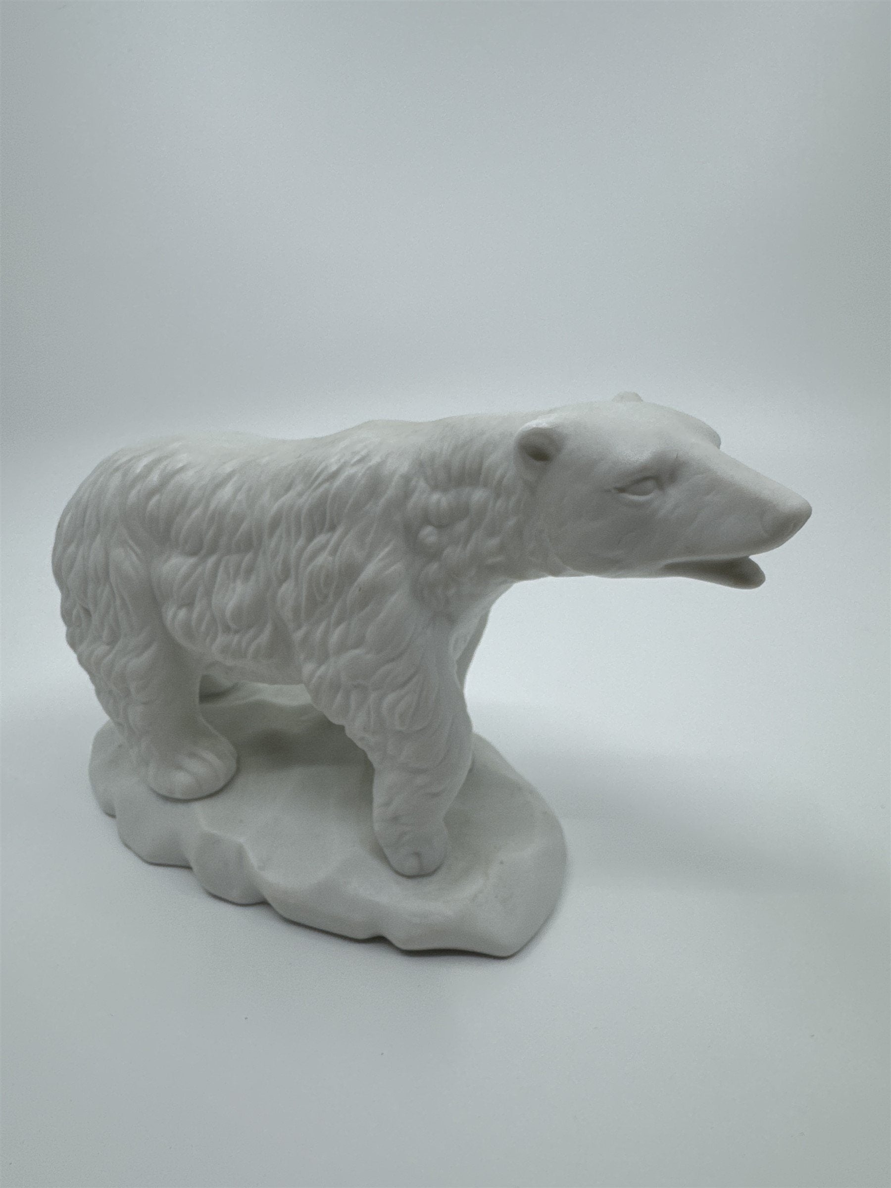Vintage White Porcelain Polar Bear on Sheet of Ice/Iceberg
