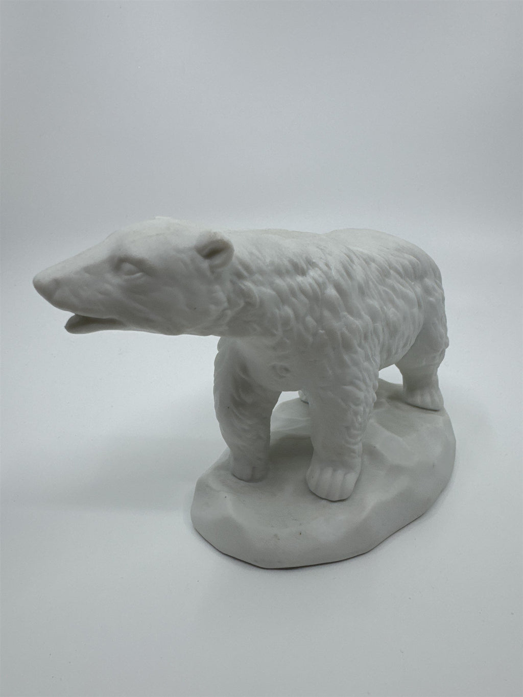 Vintage White Porcelain Polar Bear on Sheet of Ice/Iceberg