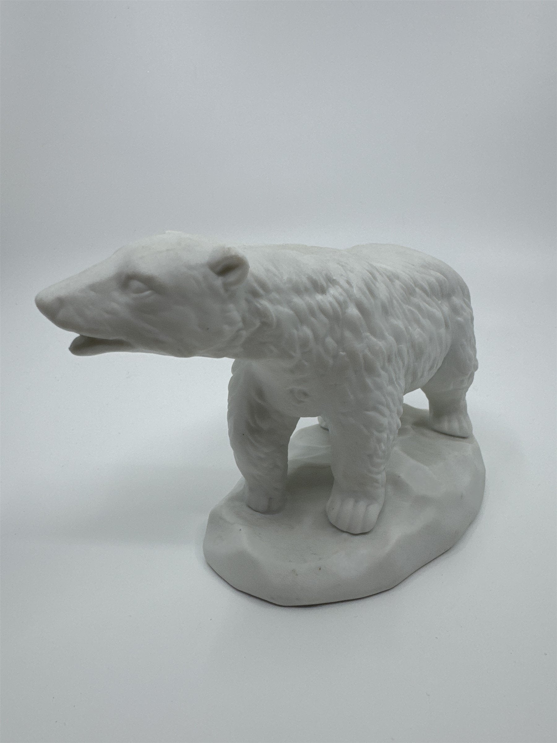 Vintage White Porcelain Polar Bear on Sheet of Ice/Iceberg