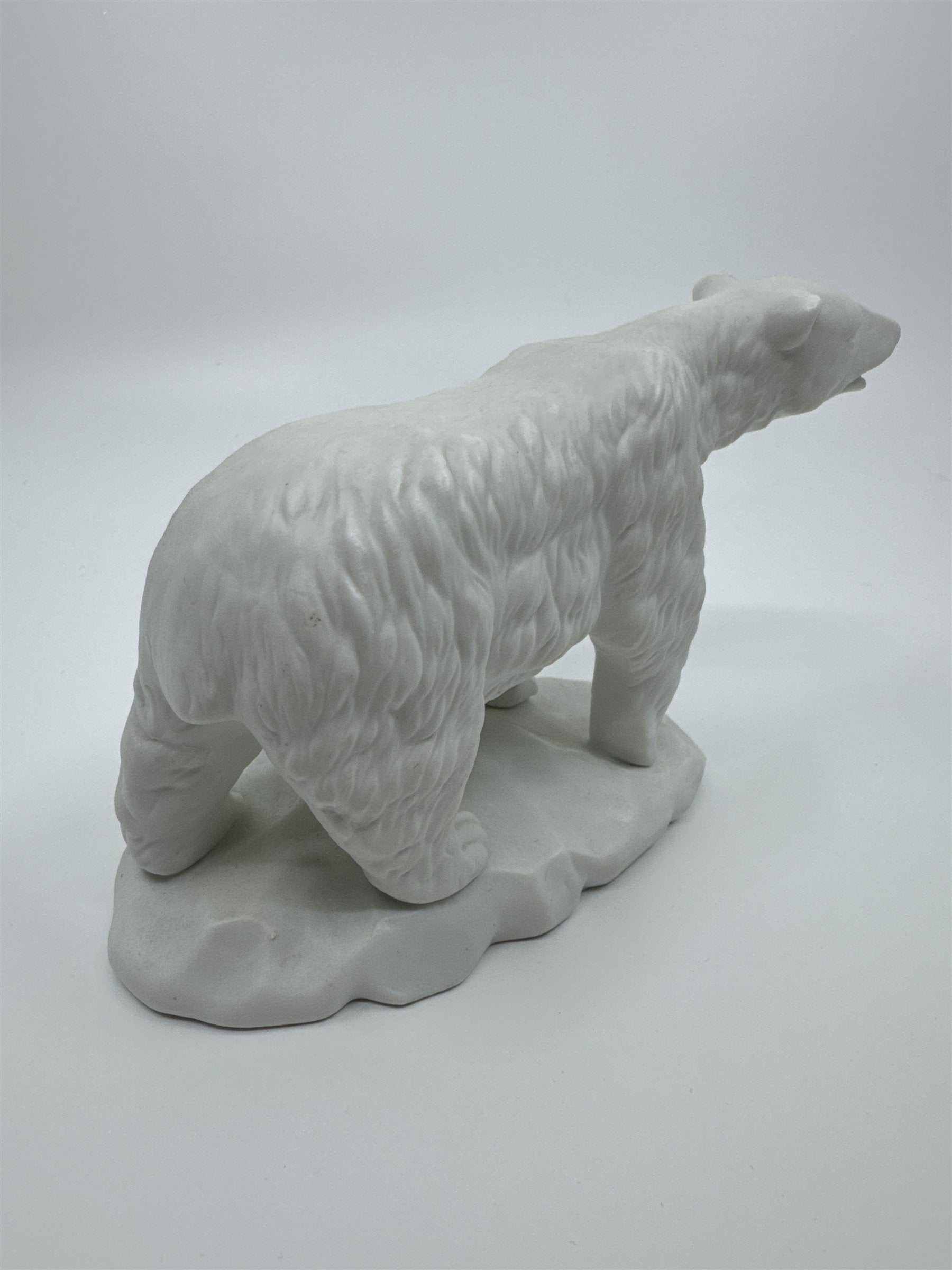 Vintage White Porcelain Polar Bear on Sheet of Ice/Iceberg