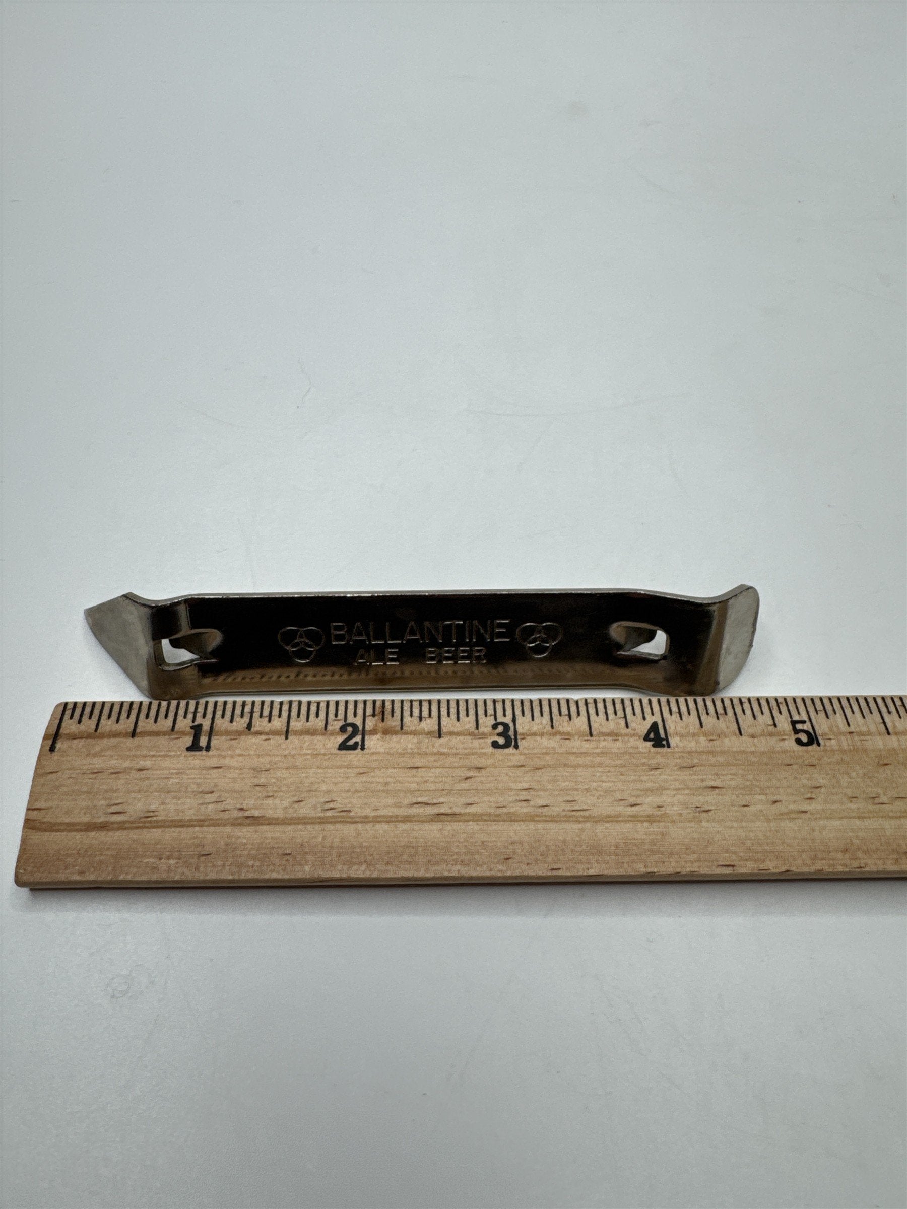 Vintage Ballantine Ale Beer Bottle Opener Metal Three Rings Vaughan USA