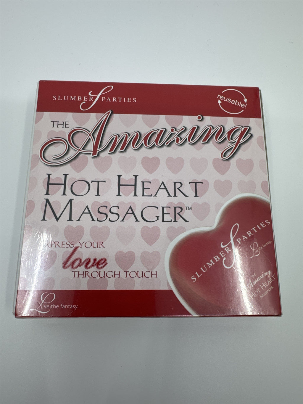 The Amazing Hot Heart Massager by Slumber Parties New In Box Red Heart