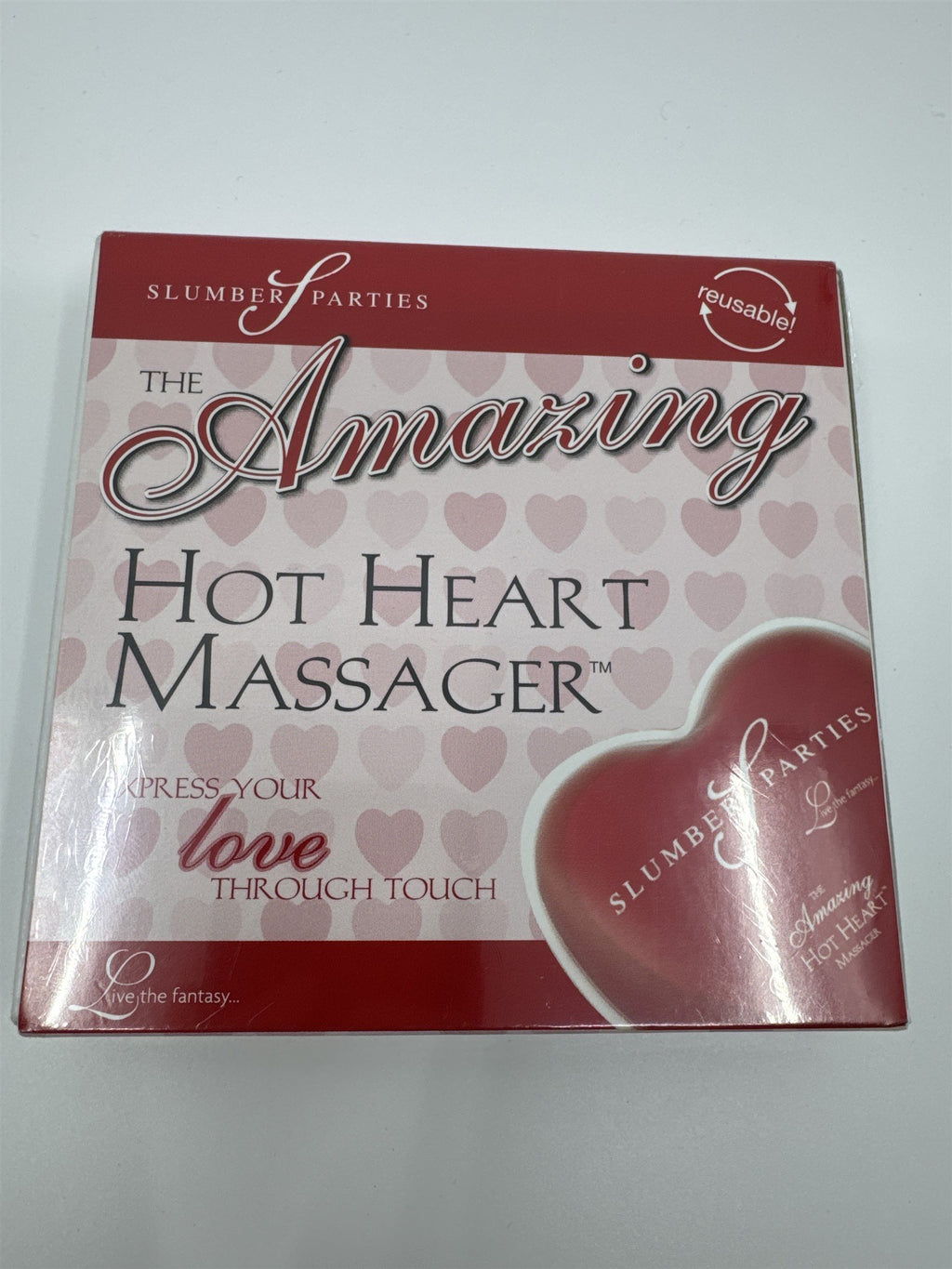 The Amazing Hot Heart Massager by Slumber Parties New In Box Red Heart