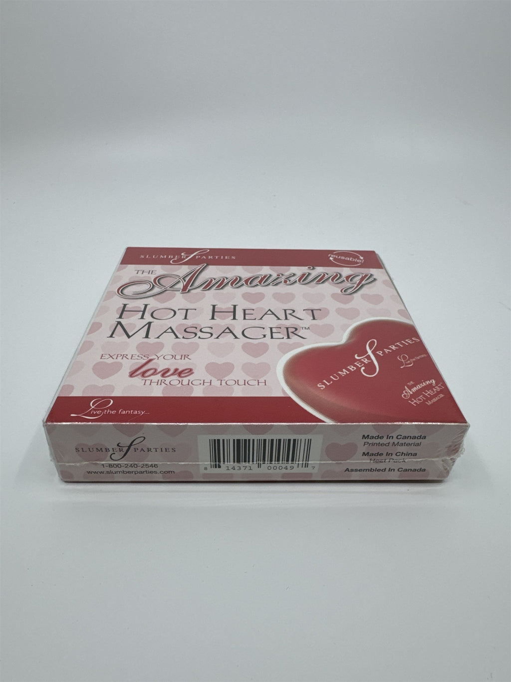 The Amazing Hot Heart Massager by Slumber Parties New In Box Red Heart