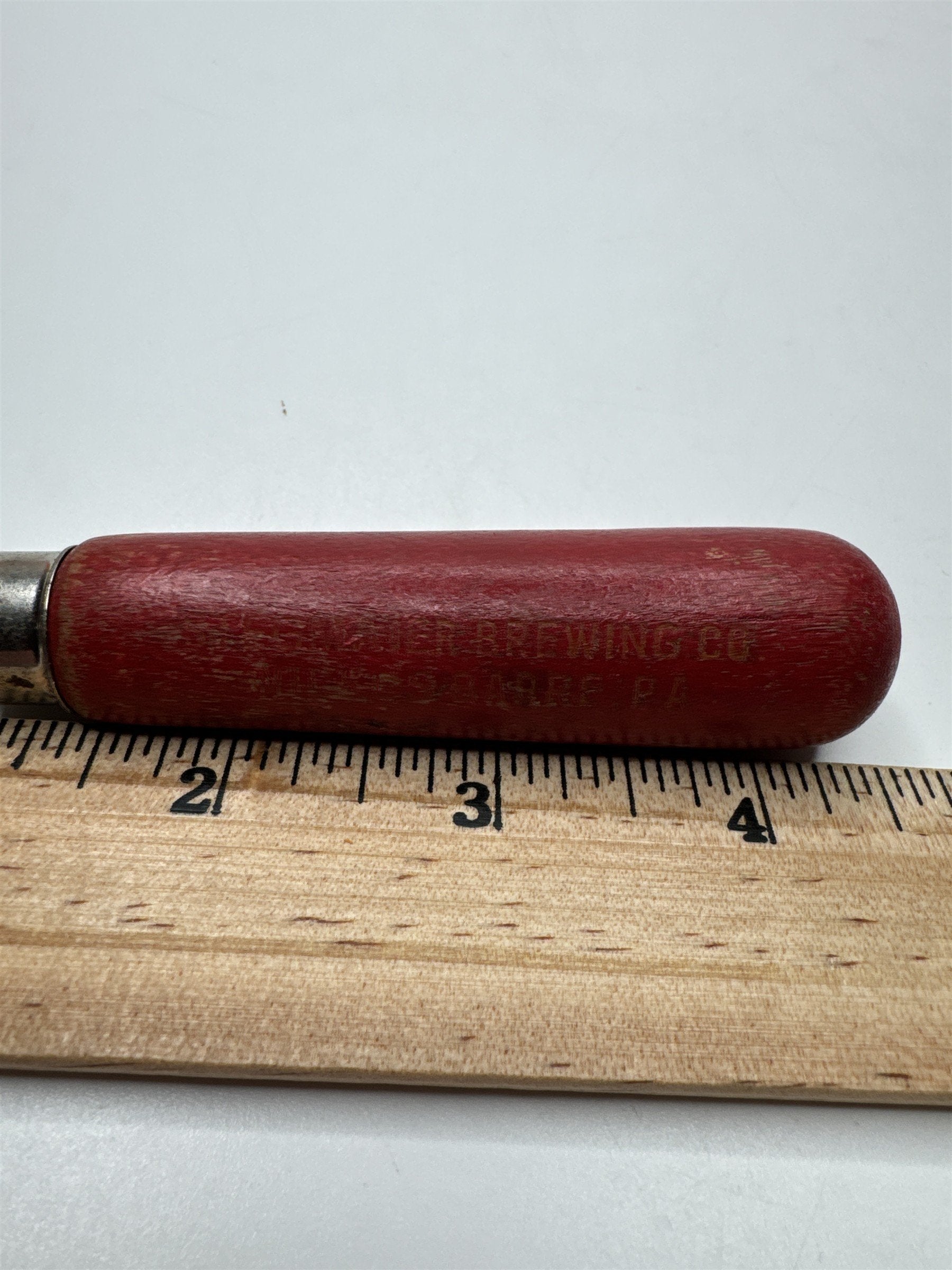 Stegmaier Brewing Co. Wilkes-Barre PA Red Wooden Handled Bottle Opener