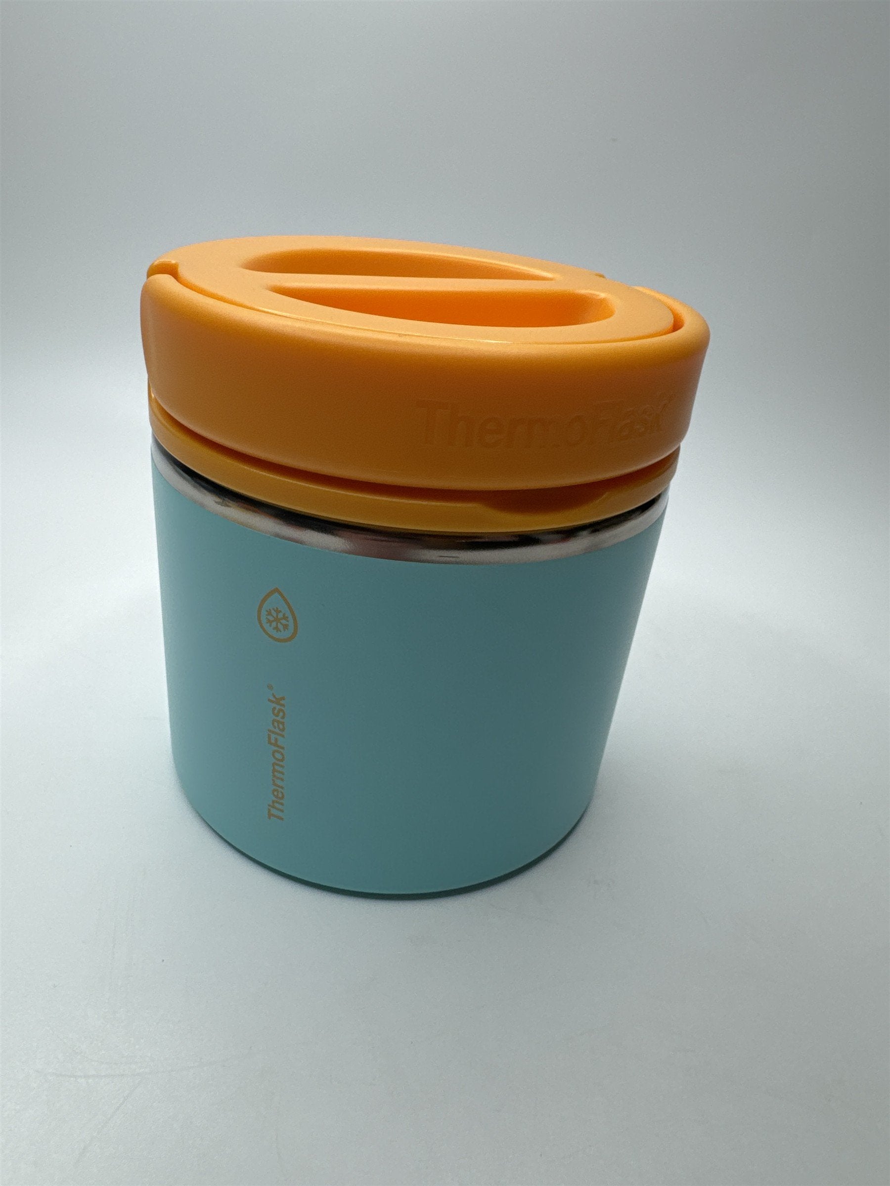 Thermoflask Insulated Food Jar Stainless Steel BPA Free Powder Blue Orange 20oz