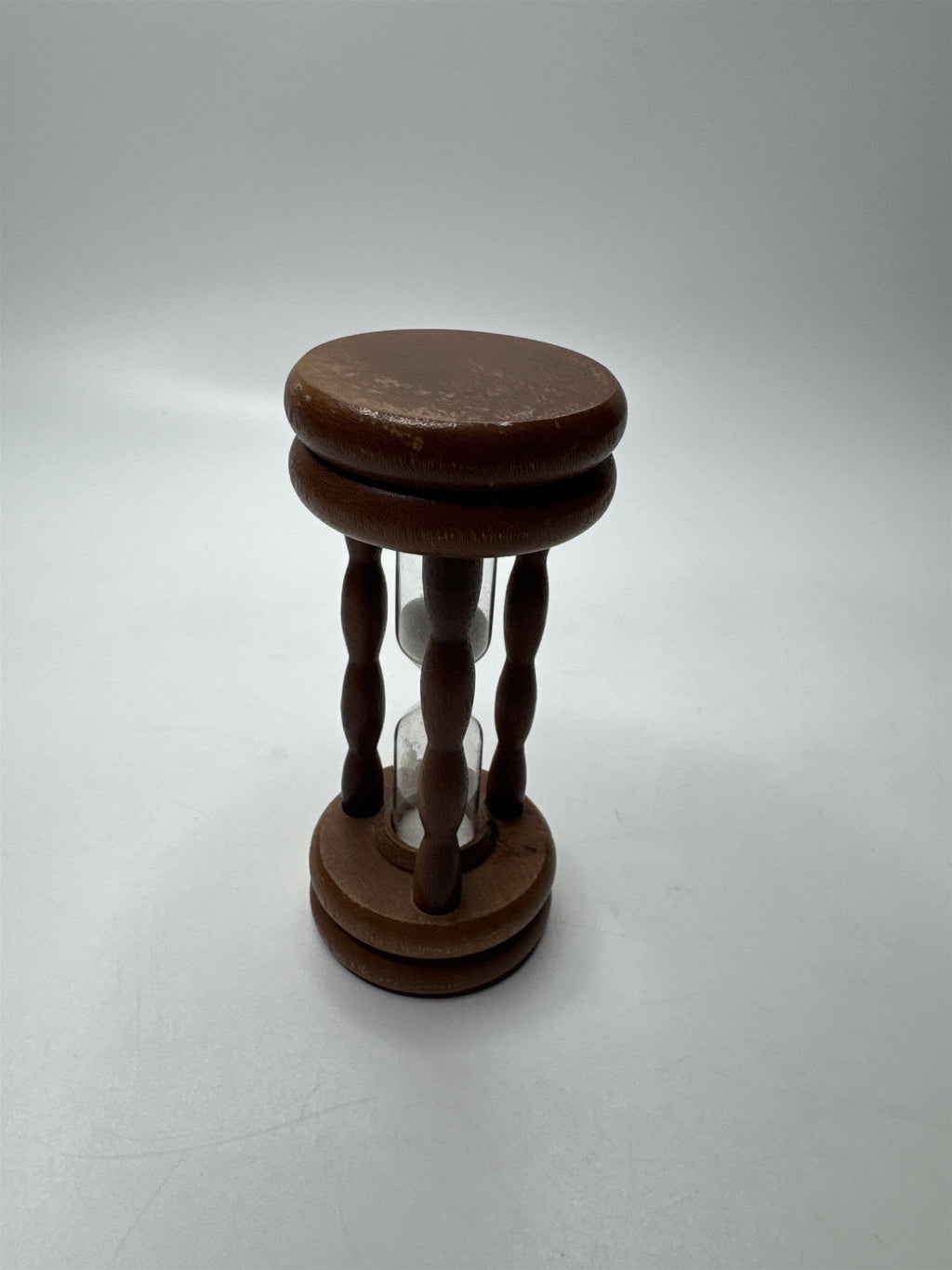 Vintage Lobeco Japan Small Wooden White Sand Filled Hour Glass Retro Gift MCM