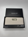 NWT London Fog Zip Around Wristlet Wallet Cream Caviar Color 100th Anniversary!