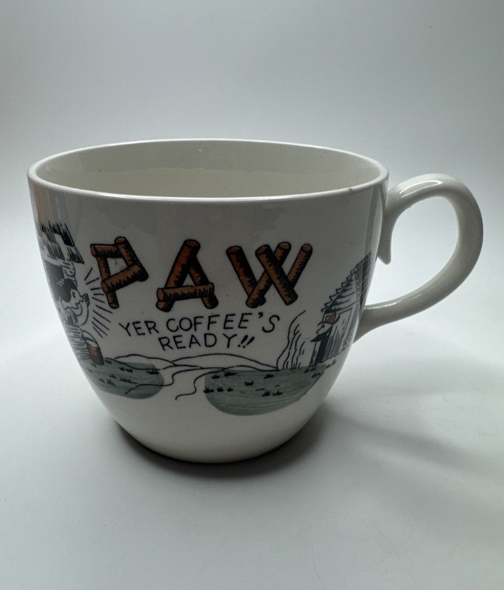 Vintage Paw Yer Coffee's Ready Hillbilly Coffee Mug Made In Japan