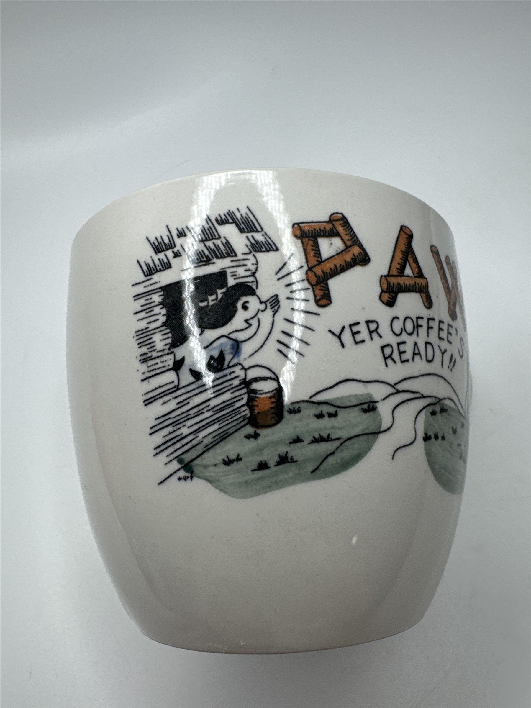 Vintage Paw Yer Coffee's Ready Hillbilly Coffee Mug Made In Japan