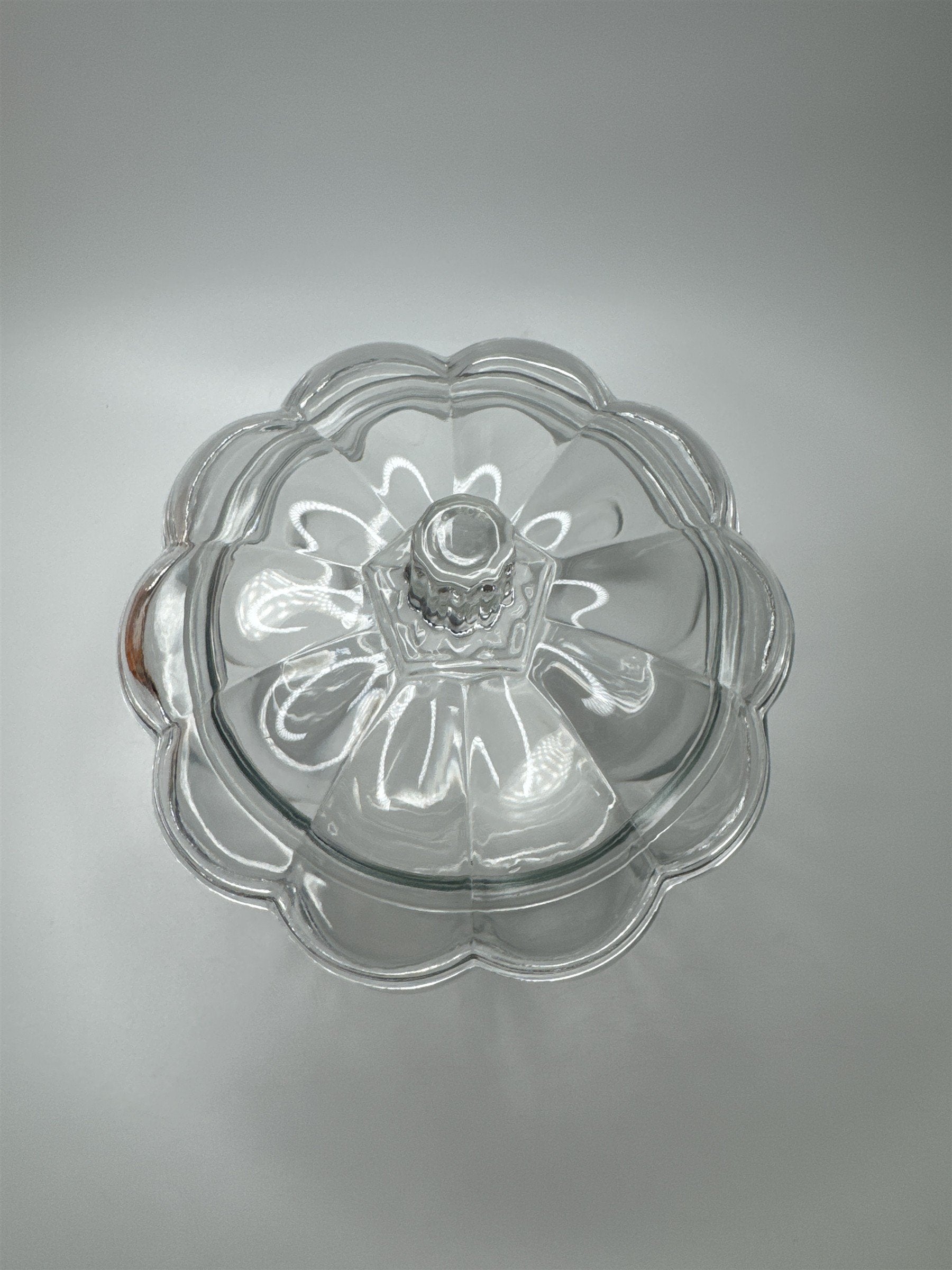 Vintage Dunkin Anchor Hocking Glass Pumpkin Jar /w Lid Candy Dish Cookie Jar