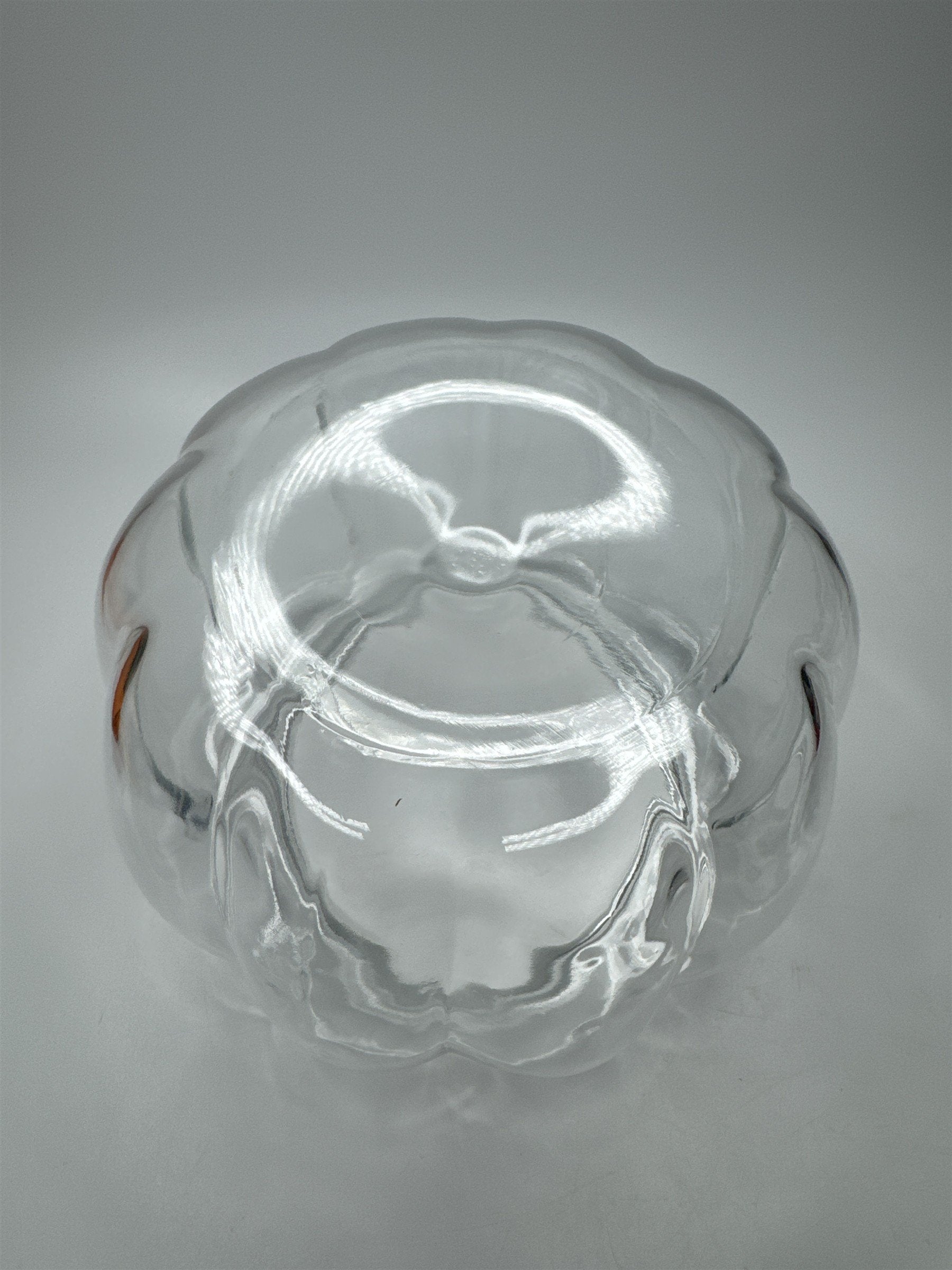 Vintage Dunkin Anchor Hocking Glass Pumpkin Jar /w Lid Candy Dish Cookie Jar