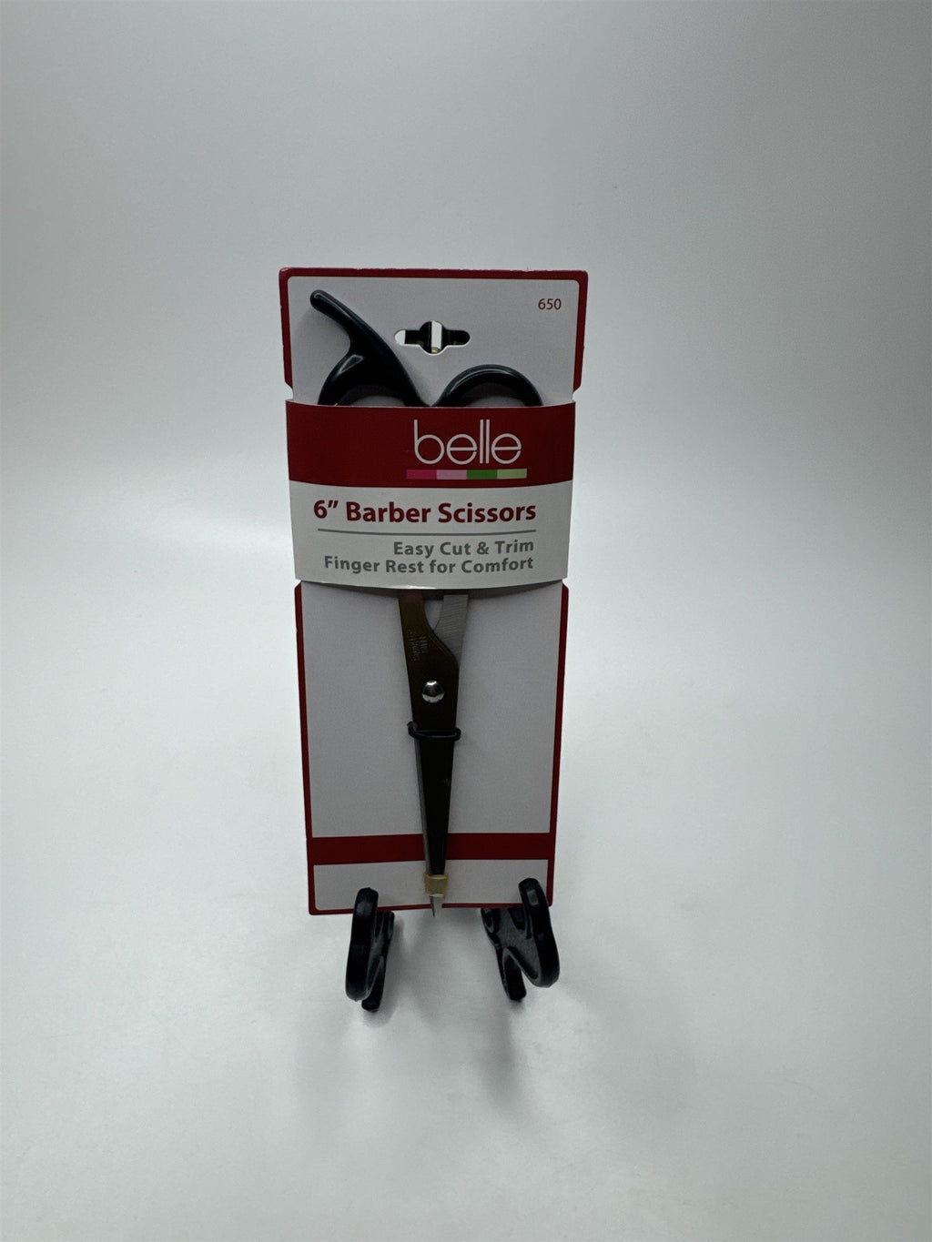 Belle #650 6" Barber Scissors Easy Cut & Trim /w Comfort Finger Rest