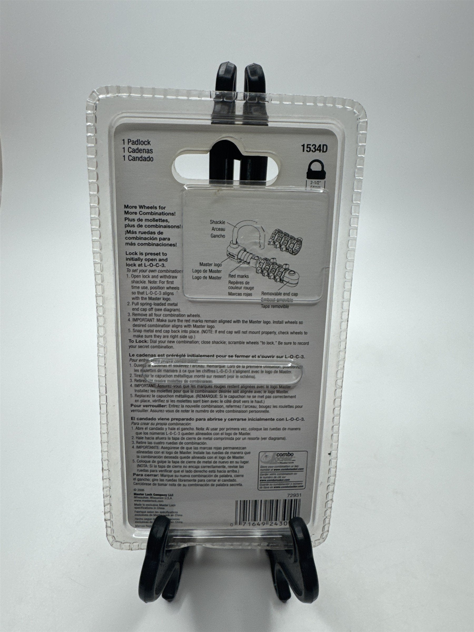 Master Lock Tough Under Fire Password Plus Letters & Numbers 1534D 2-1/2" Lock